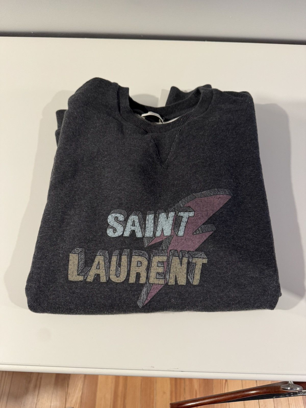Saint Laurent Paris Lightning Sweater Size US L / EU 52-54 / 3 - 1 Thumbnail