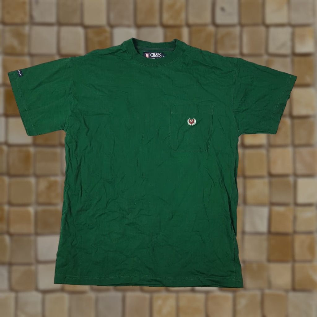 Ralph Lauren VTG Ralph Lauren Chaps Forrest Green Men's Medium Pocket Golf Sports T Shirt 90s Size US M / EU 48-50 / 2 - 1 Thumbnail