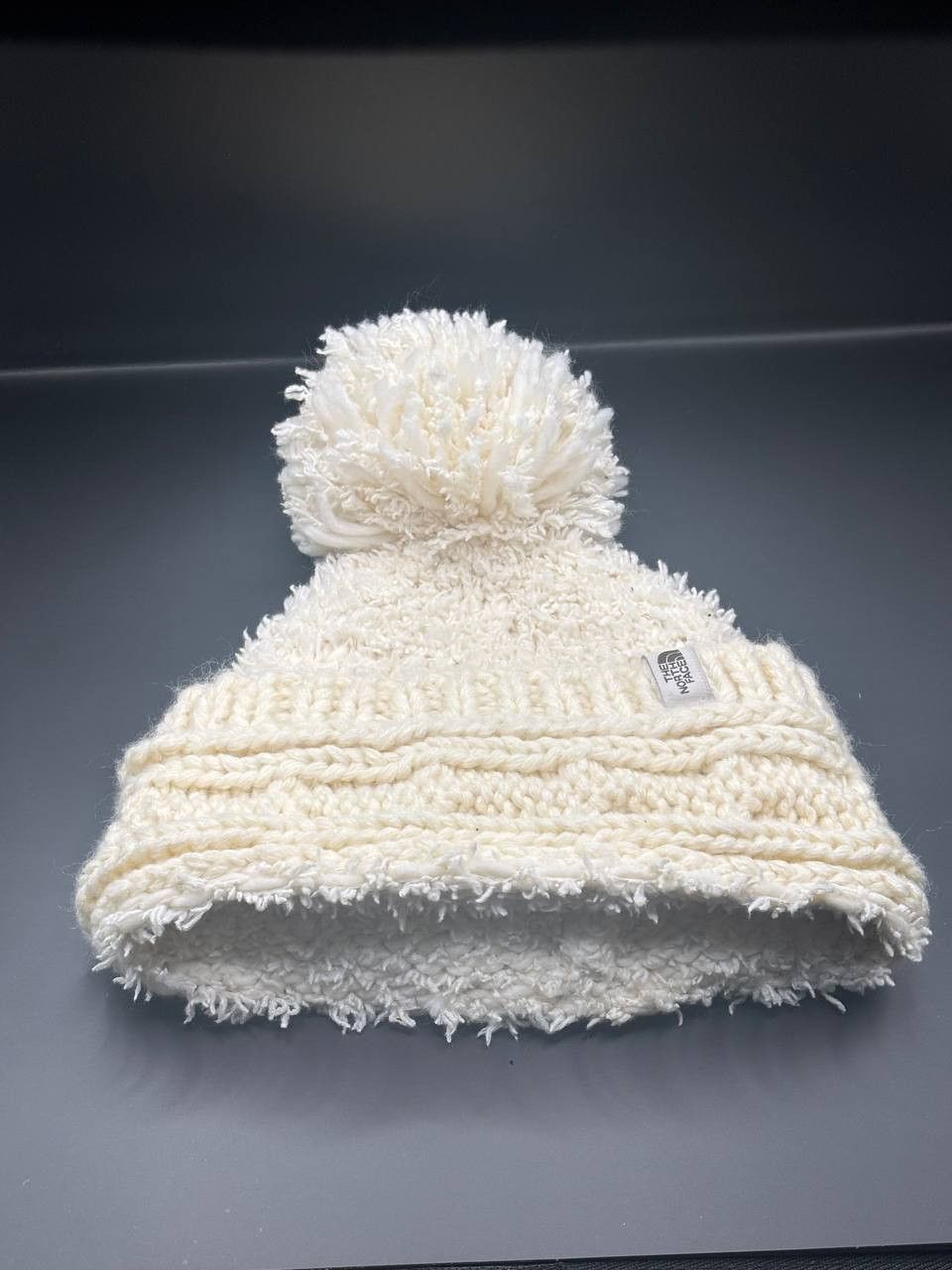The North Face The North Face "Minna" Shaggy Cable Knit Beanie - Ivory Size ONE SIZE - 11 Thumbnail