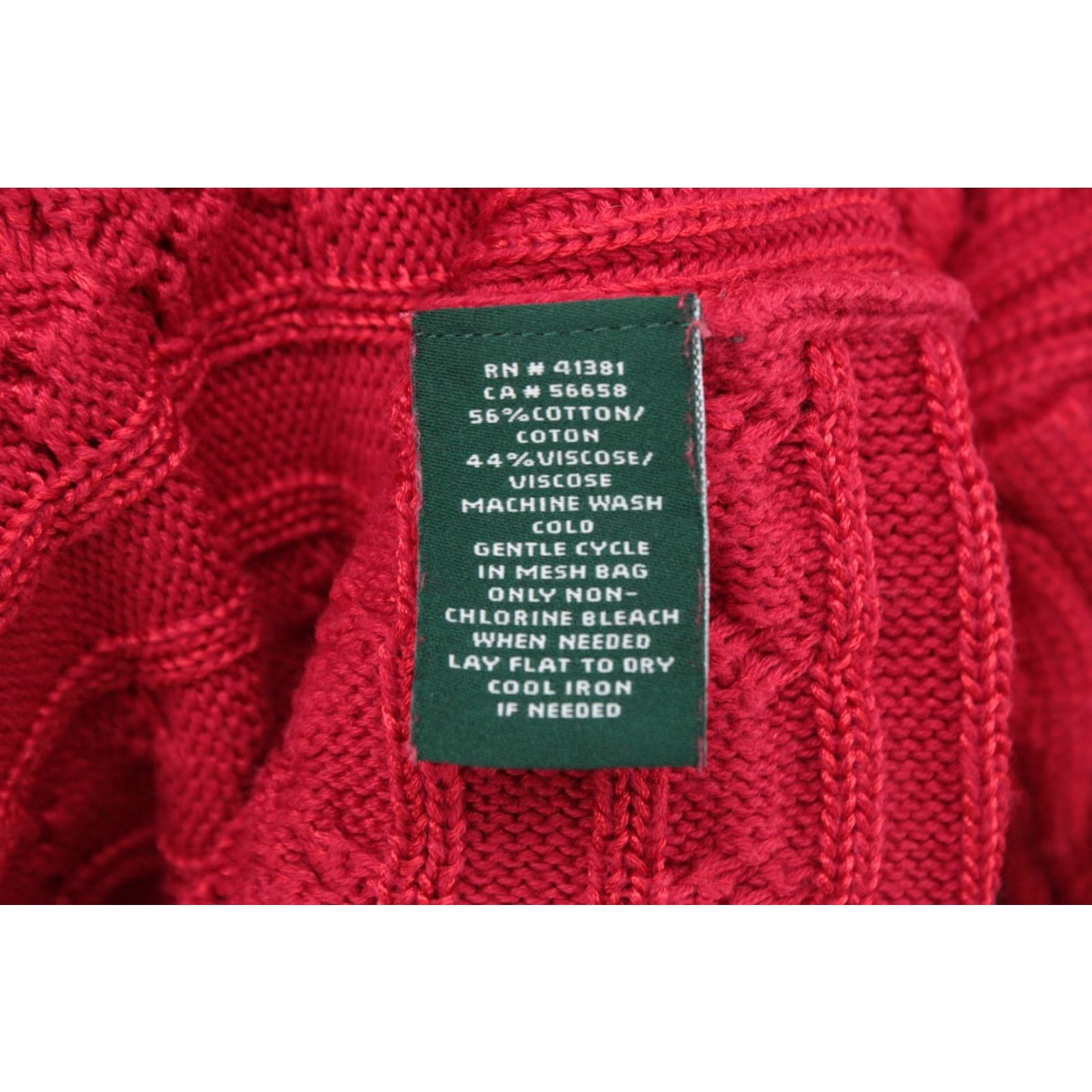 Ralph Lauren Lauren Ralph Lauren Sweater Women's Medium Red Cable Knit Cowl Neck Ribbed Cozy Size M / US 6-8 / IT 42-44 - 6 Thumbnail