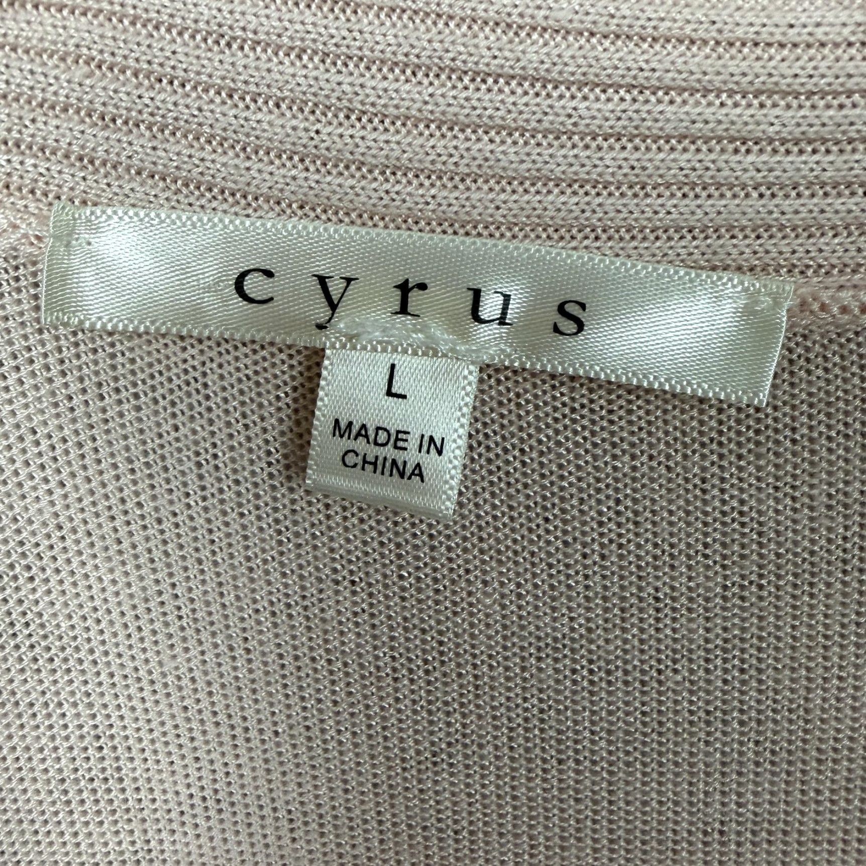 Vintage Cyrus Cardigan Sweater Womens L Peach Longline Open Front Lightweight Knit Size L / US 10 / IT 46 - 5 Thumbnail