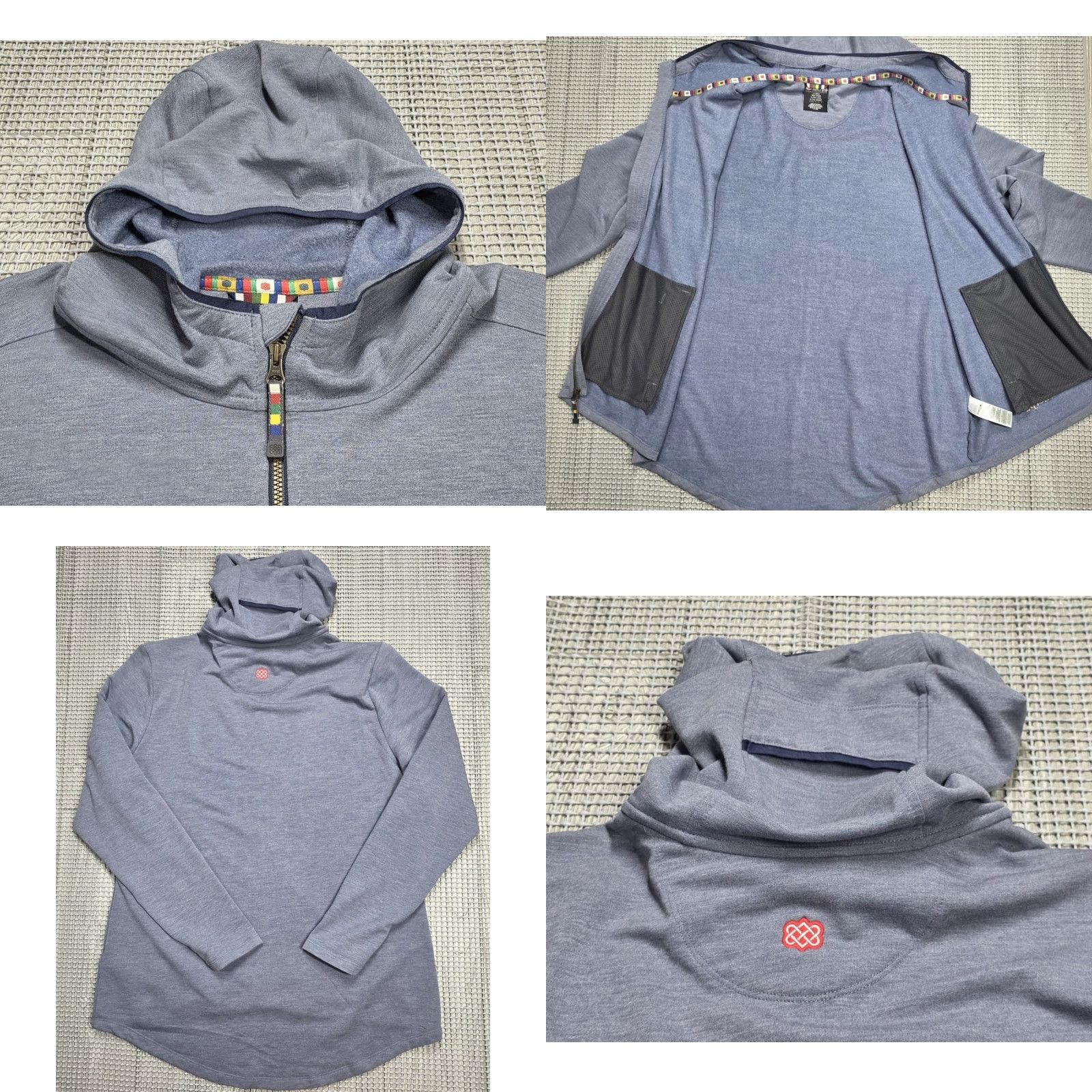 Vintage Sherpa Adventure Gear Women's XL Dawa Hoodie Jacket Active Blue Full Zip Size XL / US 12-14 / IT 48-50 - 8 Thumbnail