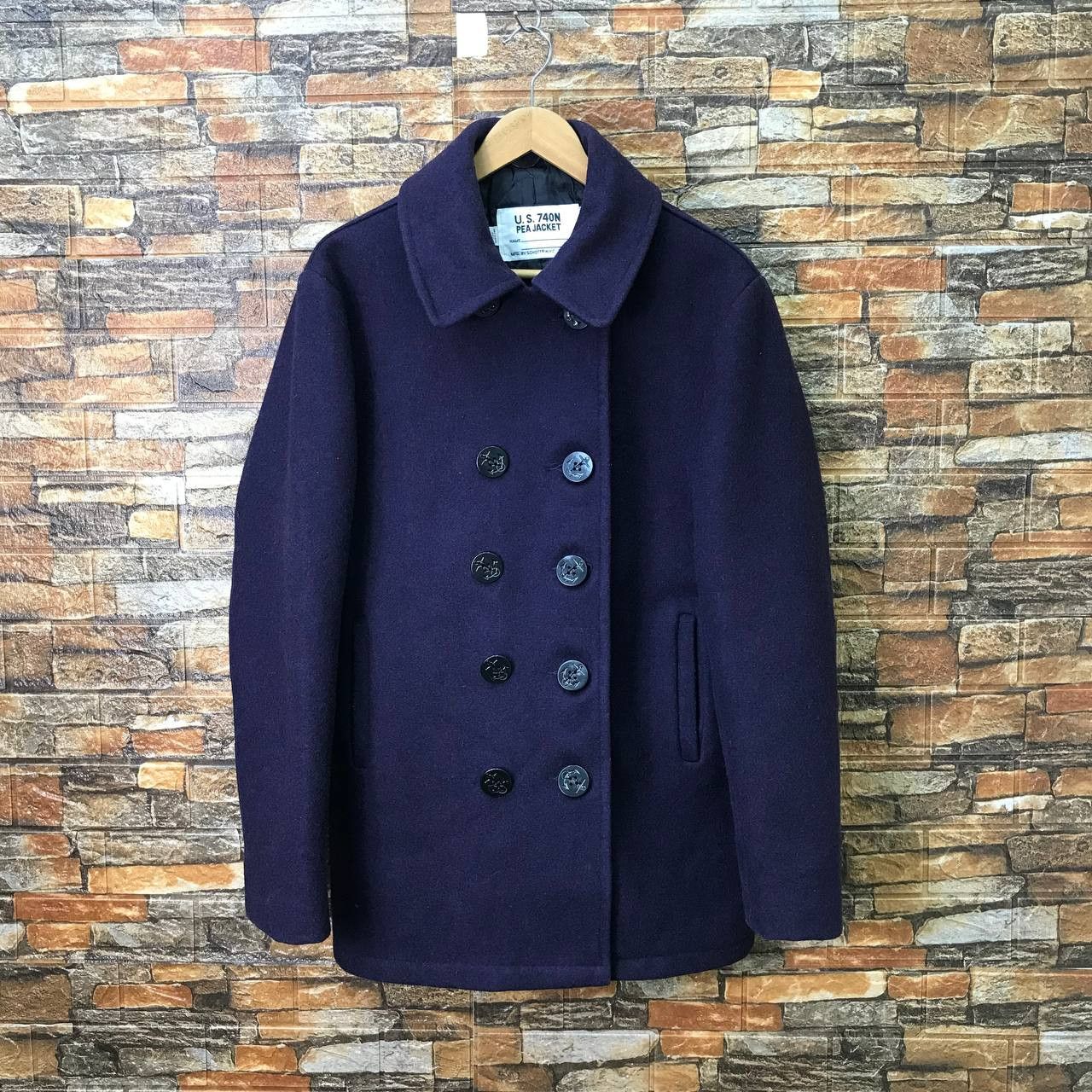 Schott VINTAGE SCHOTT US 70N PEACOAT PURPLE DOUBLE BREASTED Size US M / EU 48-50 / 2 - 2 Thumbnail