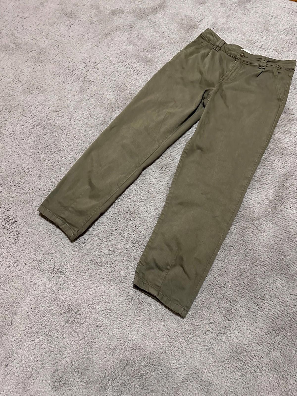 Sezane Sezane Manu Wide Leg Low Rise Pleated Trousers Green Size 40 Size 40" / US 18 - 2 Thumbnail