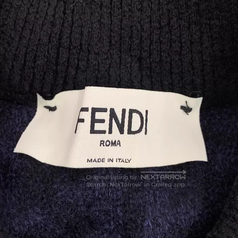Fendi Fendi 2022 Dark Blue Double F Full Print Crew Neck Long Sl Size S / US 4 / IT 40 - 5 Thumbnail