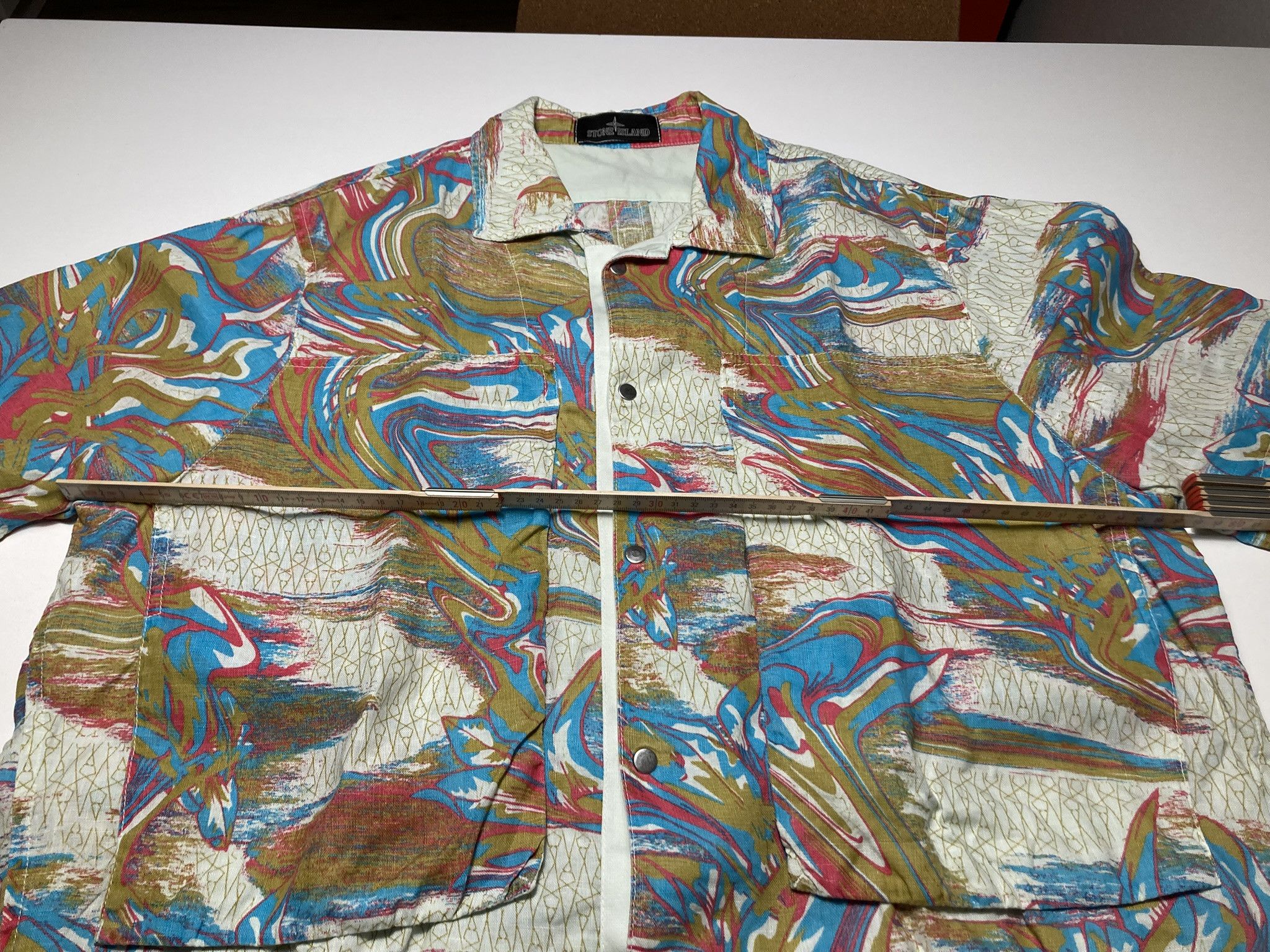 Stone Island Shadow Project SISP Linen Guayabera Resort Shirt Size US S / EU 44-46 / 1 - 13 Thumbnail