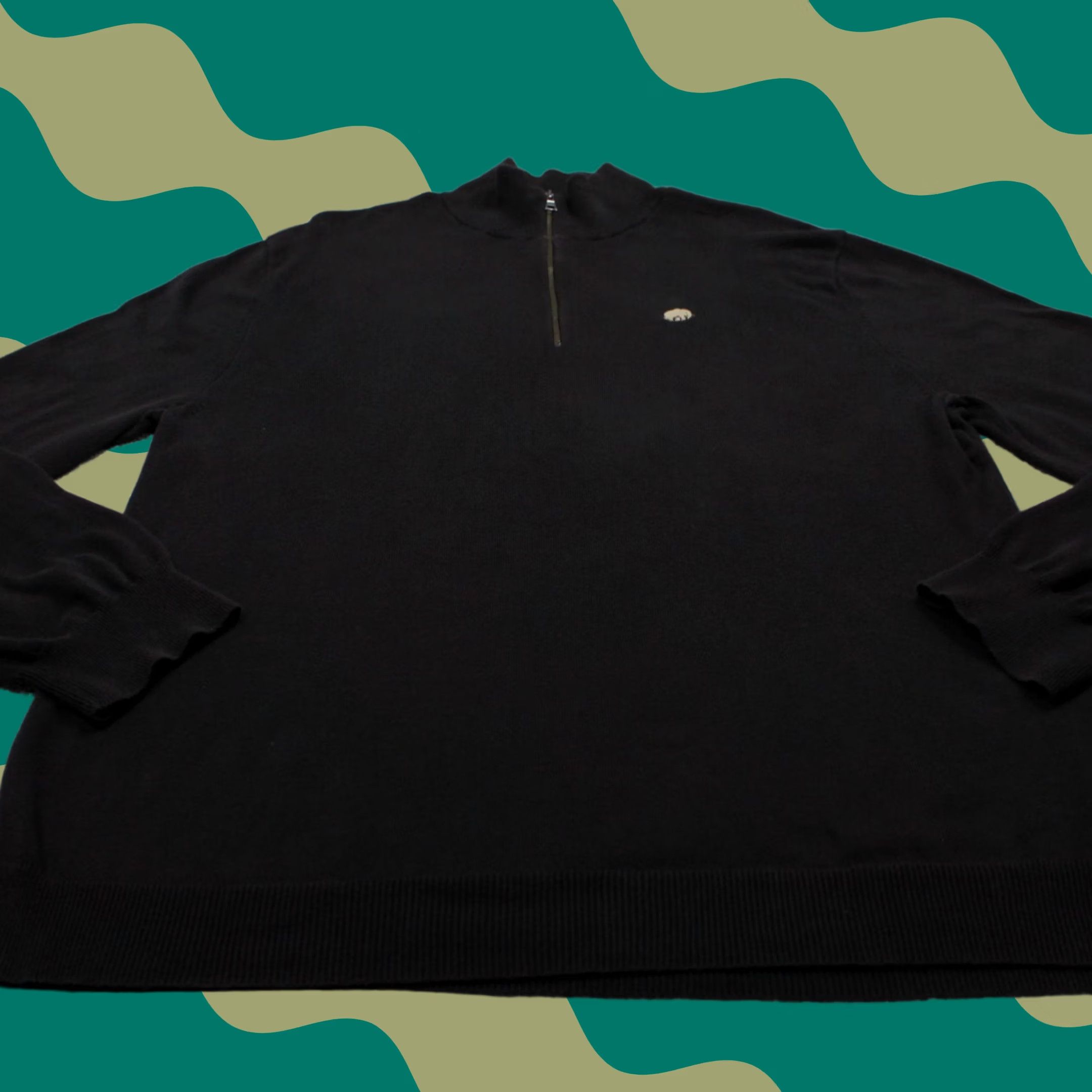 Banana Republic Banana Republic Sweatshirt Mens XL Brown 1/4 Zip 100% Cotton L/S Pullover Size US XL / EU 56 / 4 - 1 Thumbnail