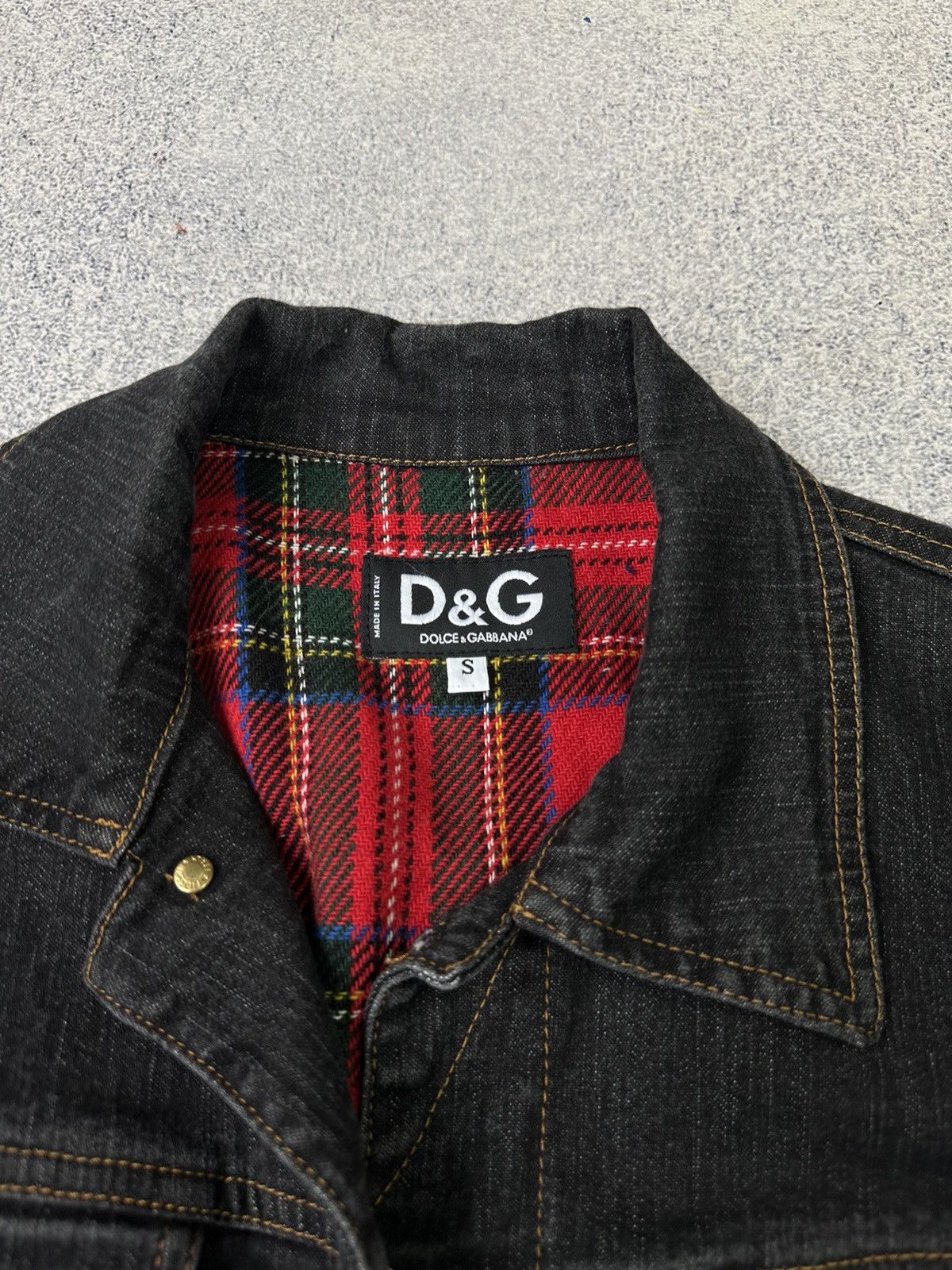 Dolce & Gabbana × Vintage Vintage Dolce&Gabbana HandPrinted Woman Denim Jacket Size S / US 4 / IT 40 - 10 Thumbnail
