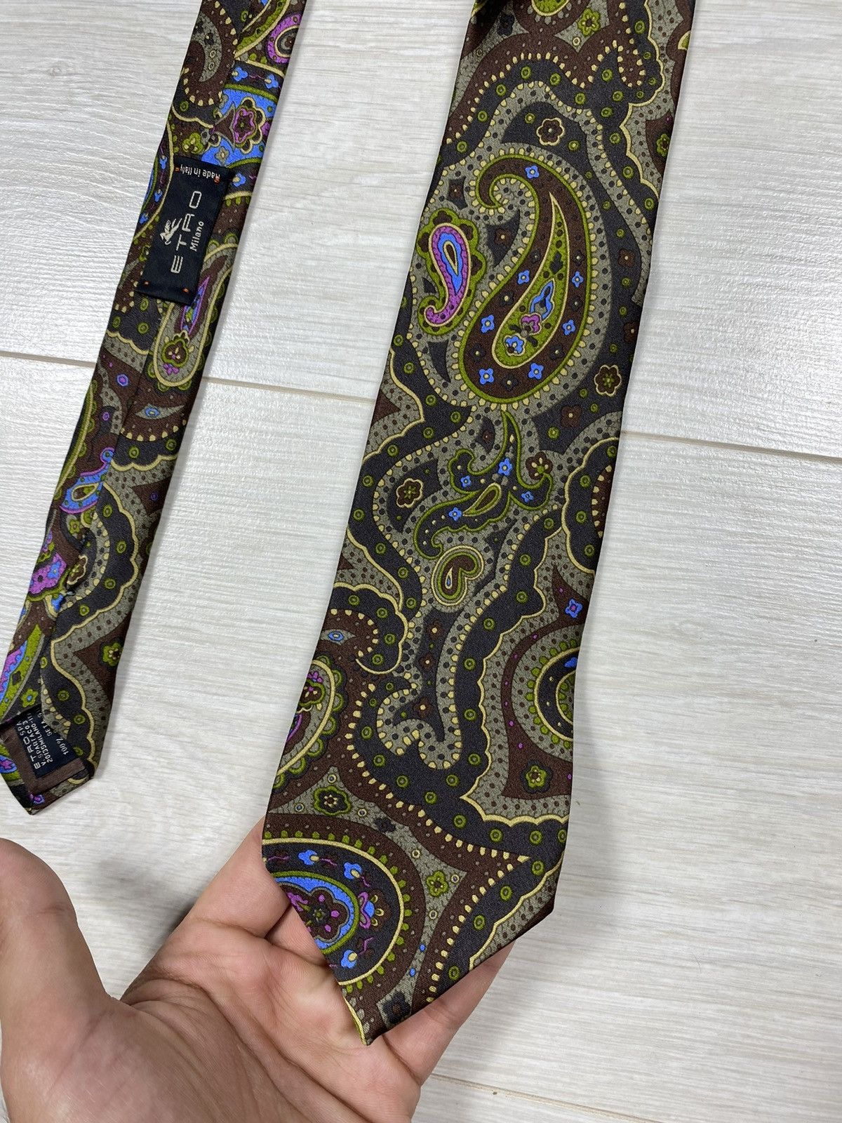 Etro × Vintage ETRO Milano Italy Paisley Cravatte Size ONE SIZE - 10 Thumbnail