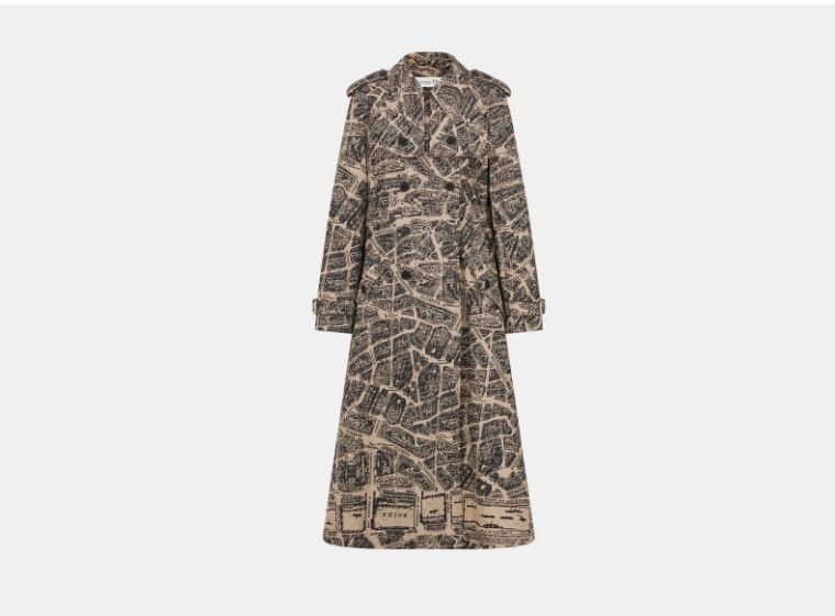Dior o1w1db10425 357M55A Trench Coat in Black & Beige Size M / US 6-8 / IT 42-44 - 1 Thumbnail