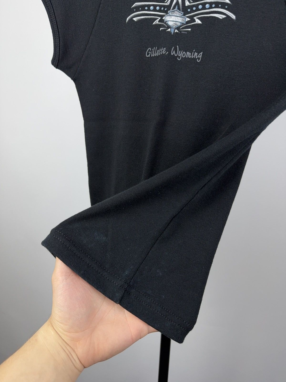 Harley Davidson × Vintage Harley-Davidson Biker Chick Top – Grommet Shoulder – S Size S / US 4 / IT 40 - 7 Thumbnail