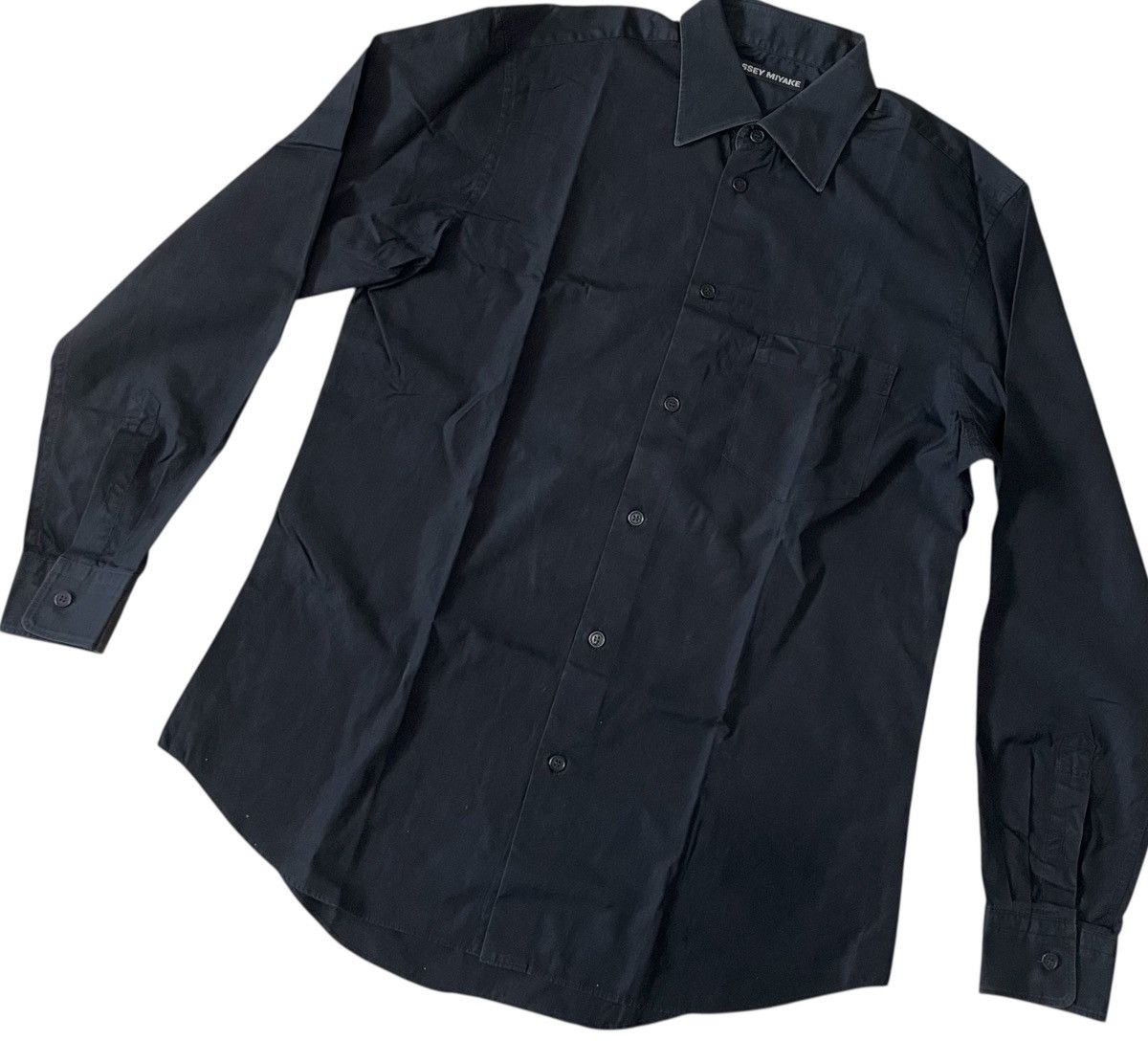 Issey Miyake Vintage issey miyake wide collar black button up shirt Size US M / EU 48-50 / 2 - 2 Thumbnail