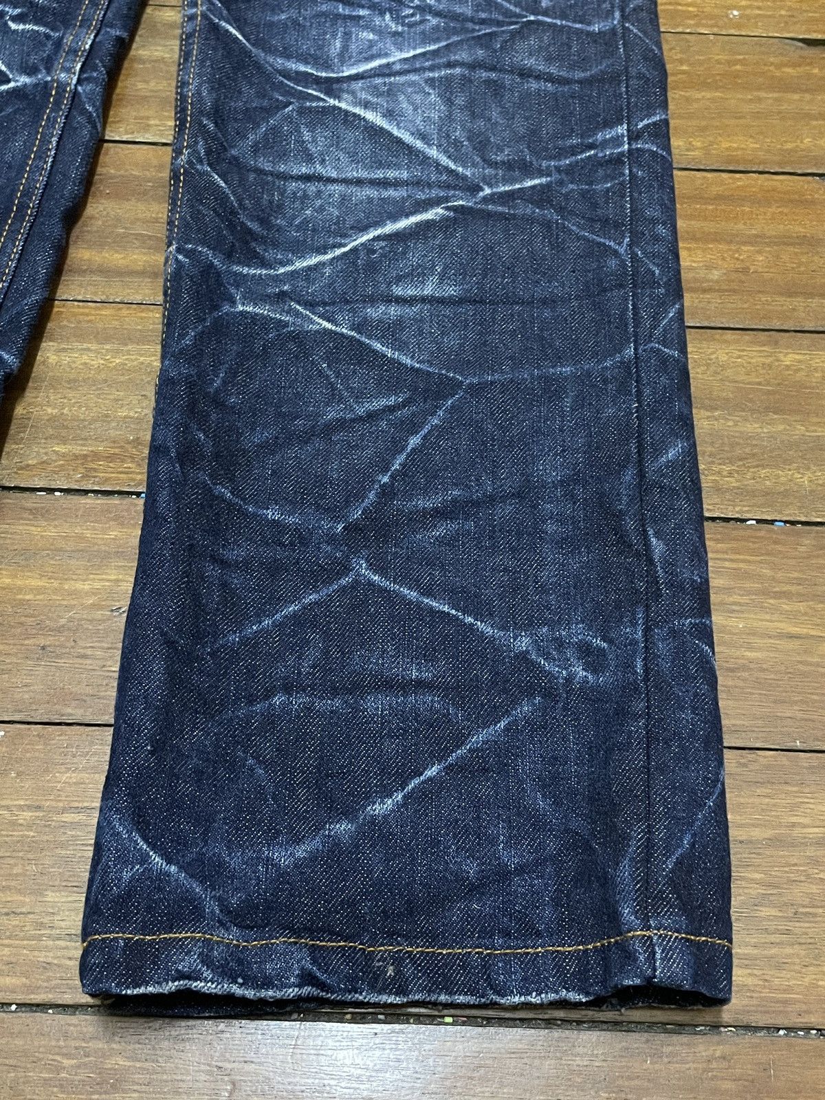 14th Addiction × Japanese Brand Rare Vintage Japanese Brand Sukajan Double Waist Jeans 1990s Size US 27 - 6 Thumbnail