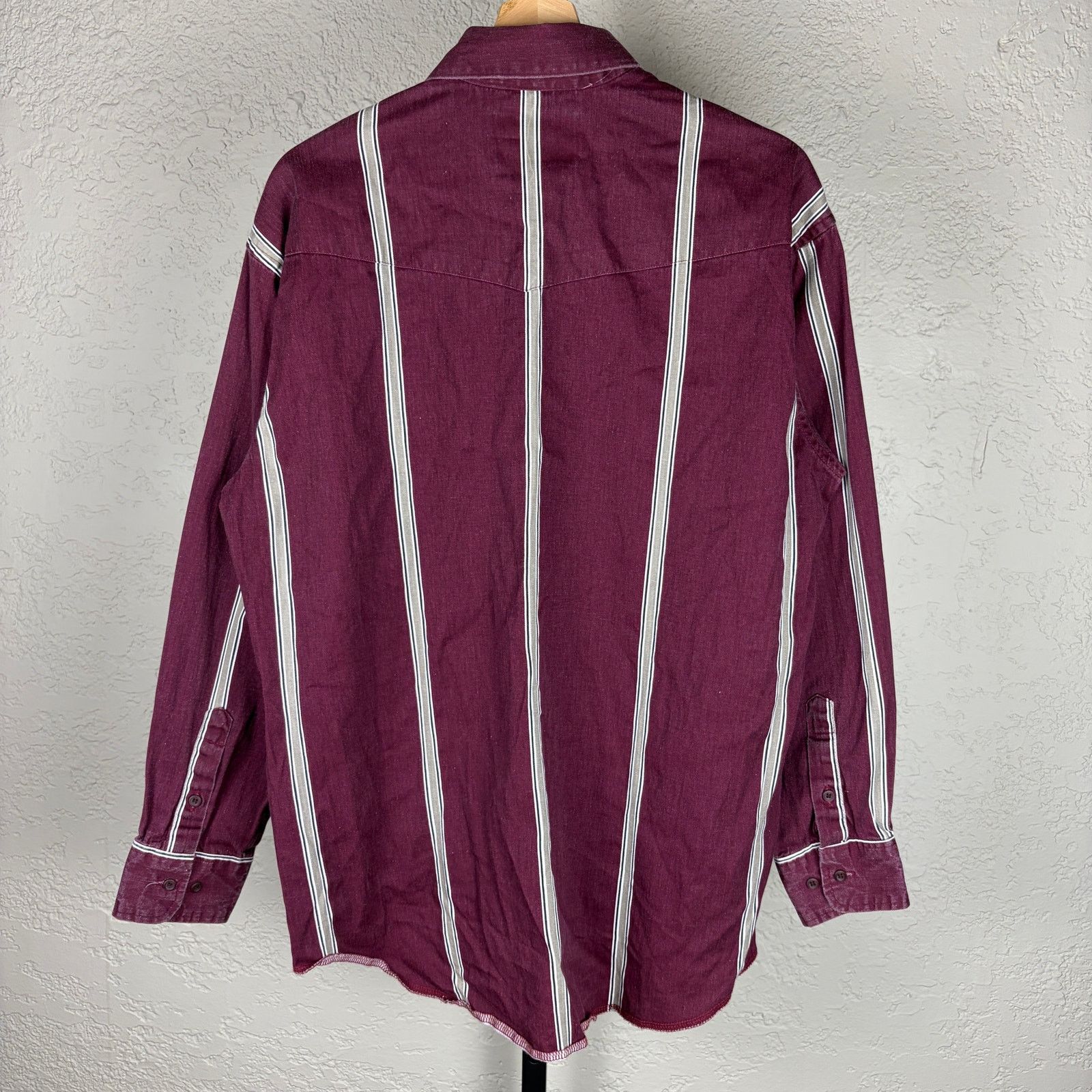 Wrangler Wrangler Brushpopper Blue Stripe X-Long Tails Large Shirt Size US L / EU 52-54 / 3 - 5 Thumbnail