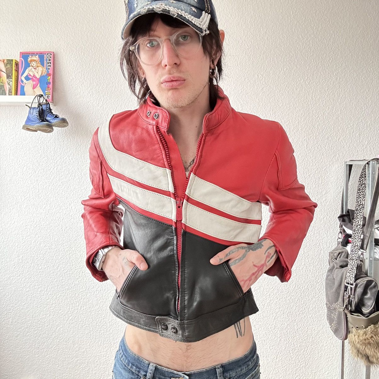 Vintage Vintage IXS Leather Motorcycle Jacket - Rare Model Size M / US 6-8 / IT 42-44 - 10 Thumbnail