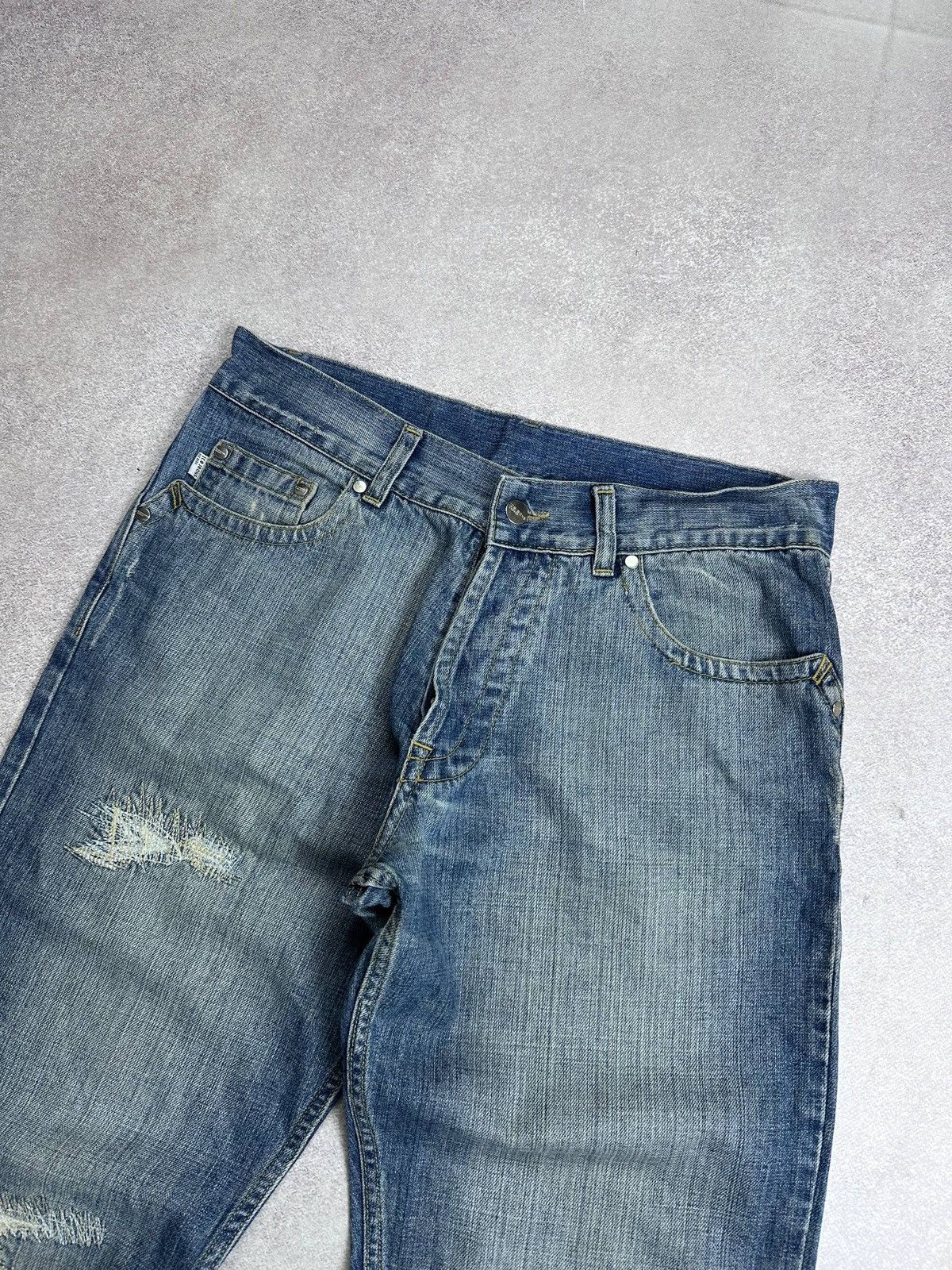 Iceberg Vintage 90s Iceberg Patchwork Baggy Jeans 33 Size US 33 - 3 Thumbnail