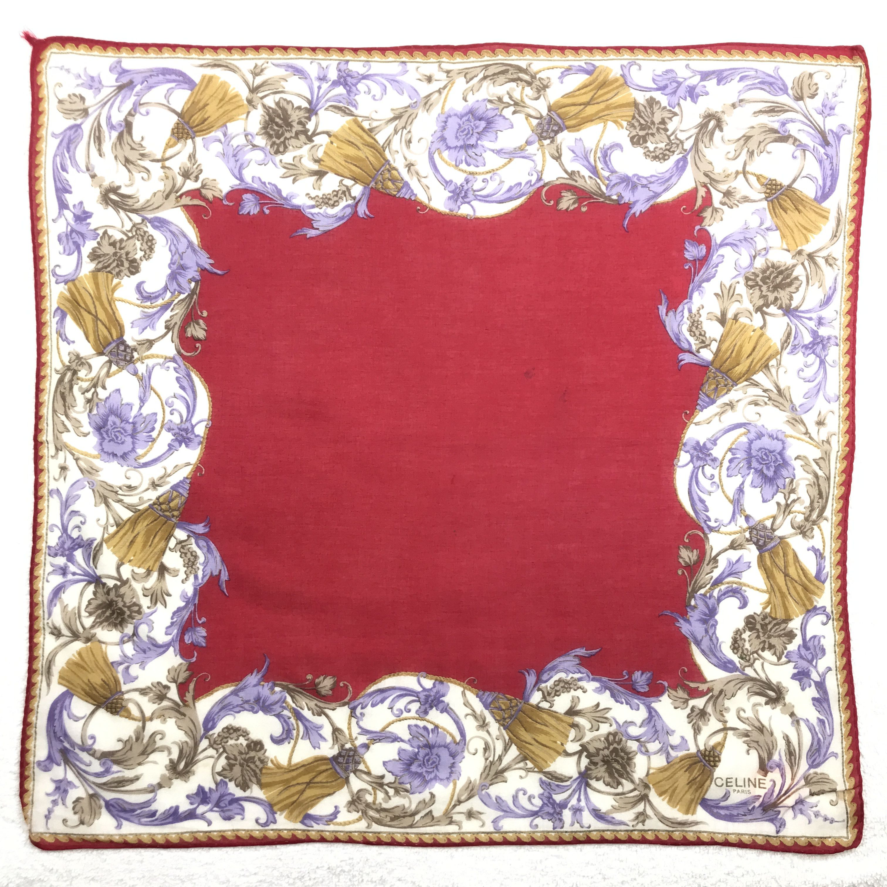 Celine × Vintage Vintage Celine Bandana Neckerchief Handkerchief Size ONE SIZE - 1 Thumbnail