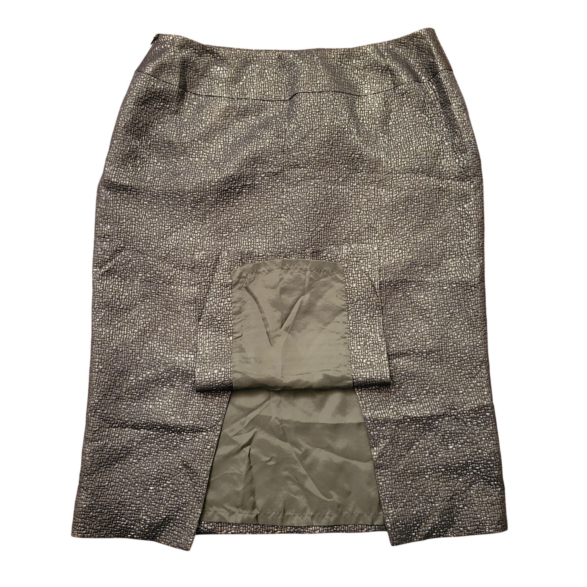 Lafayette 148 Lafayette 148 New York Metallic Pencil Skirt 8 Silk Blend Ca Size 30" / US 8 / IT 44 - 2 Thumbnail