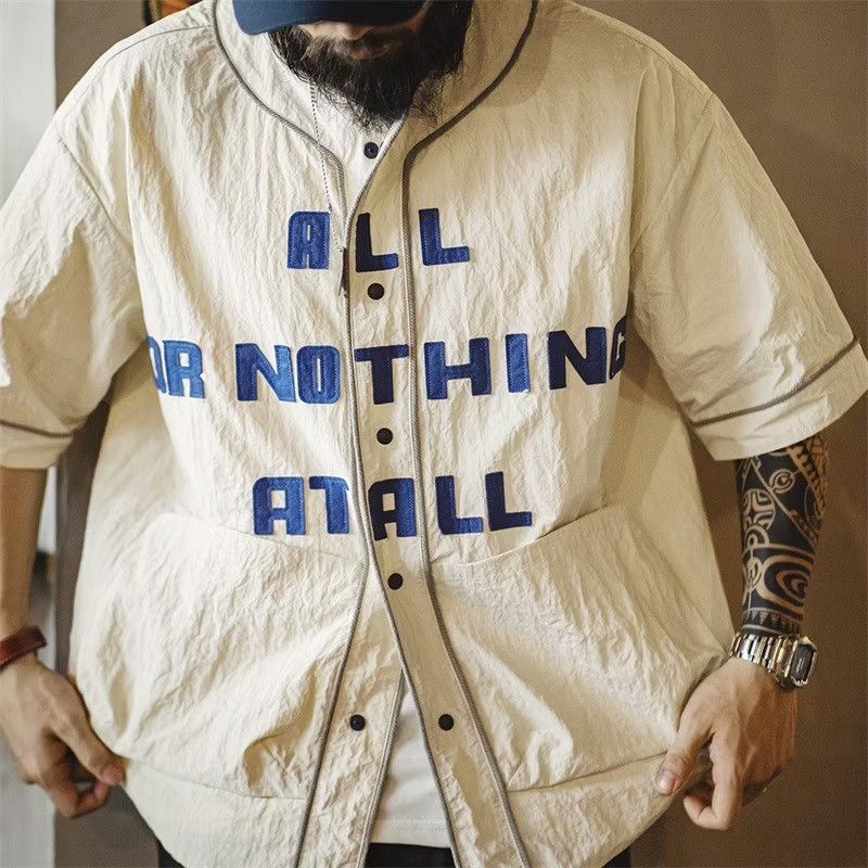 Japanese Brand × PPFM 💥Wrinkles baseball American retro shirt Size US M / EU 48-50 / 2 - 1 Thumbnail