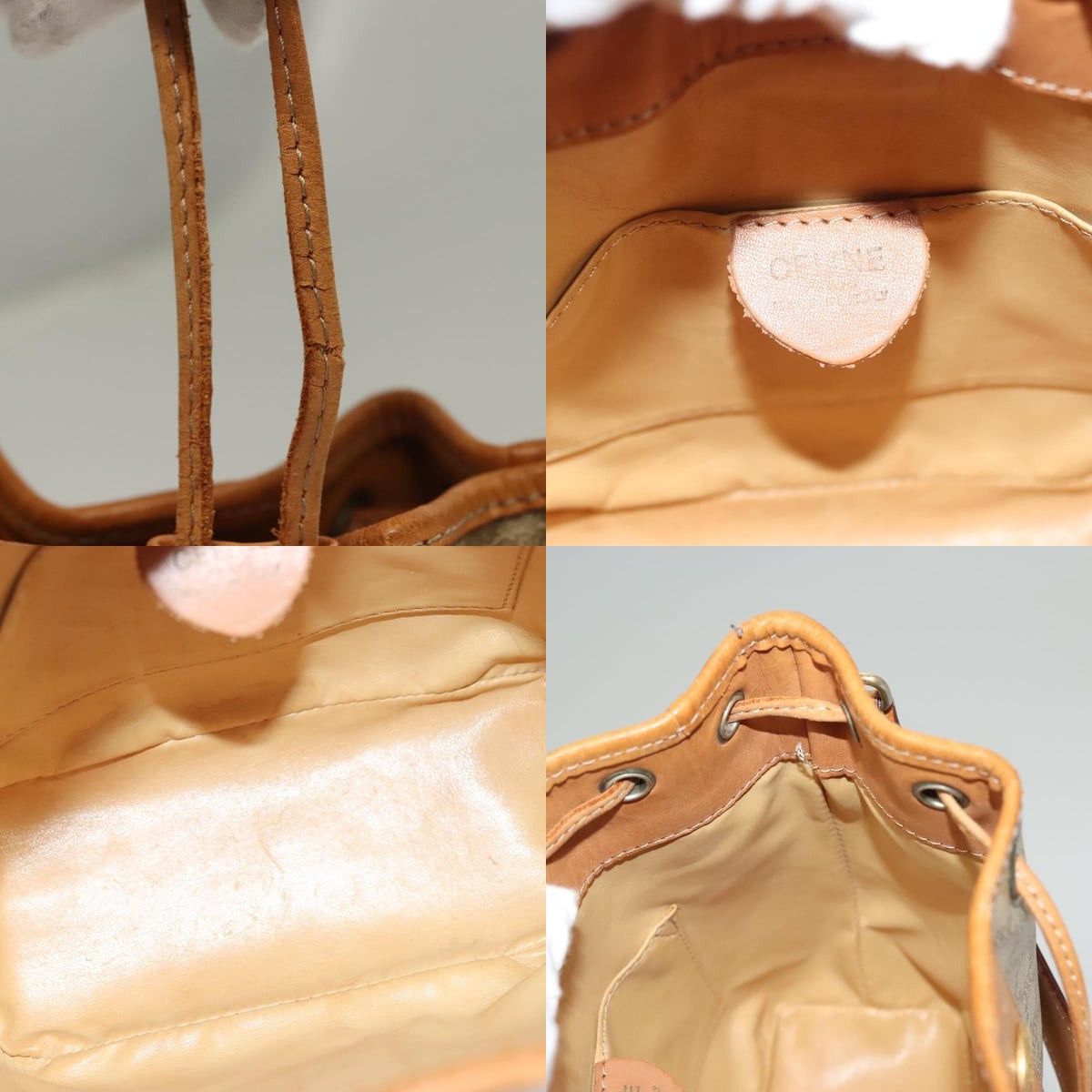 Celine CELINE Macadam Canvas Shoulder Bag Pvc Beige Gold Size ONE SIZE - 12 Thumbnail