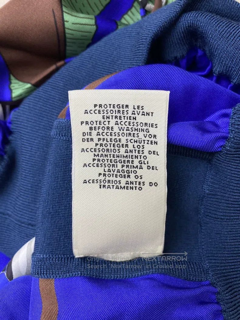 Hermes Hermes Blue Silk and Wool Top Size XXS / US 00 / IT 34 - 6 Thumbnail