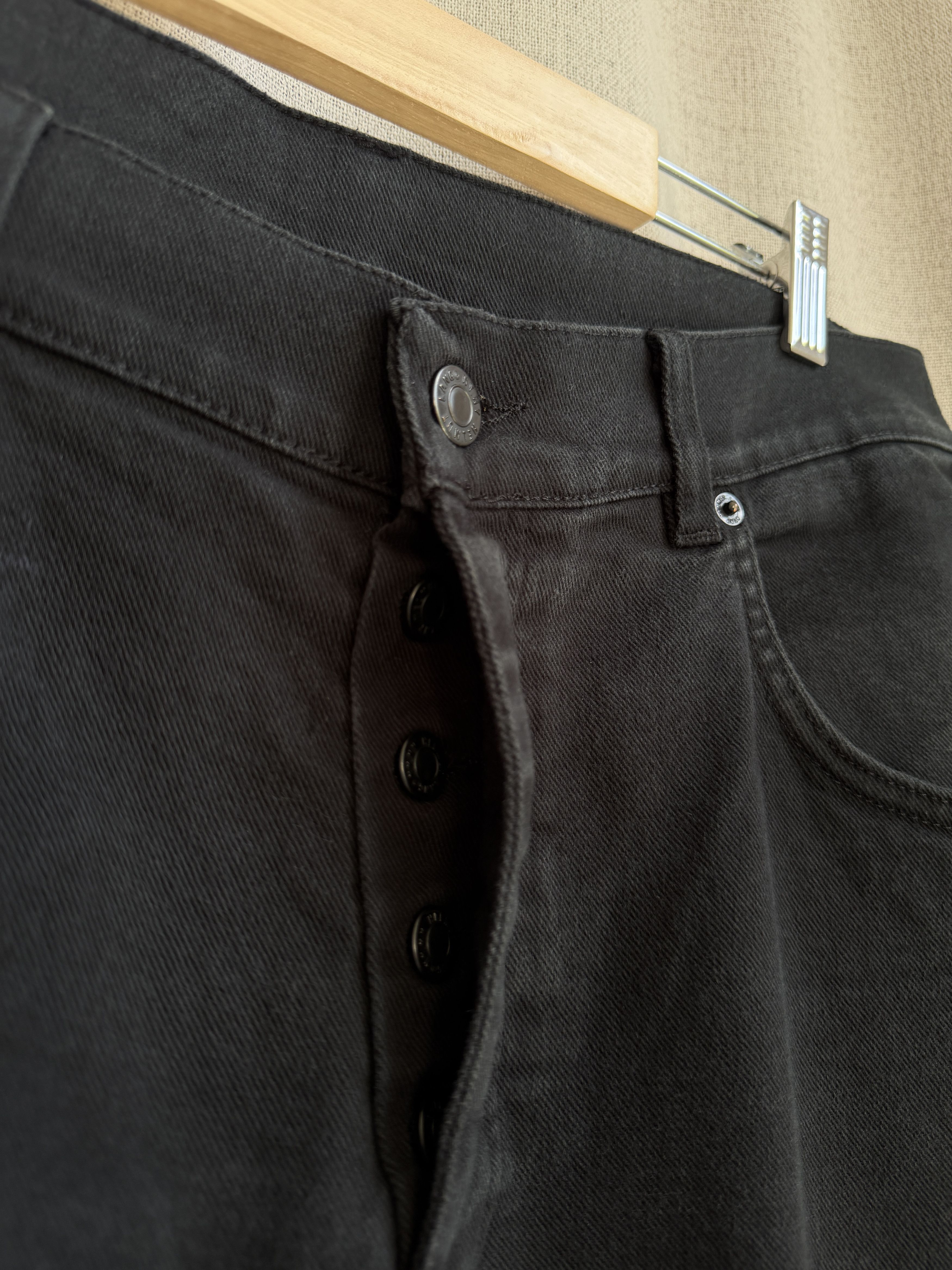 Helmut Lang Helmut Lang AW2004 Bondage Pants Black Denim Size US 33 - 6 Thumbnail
