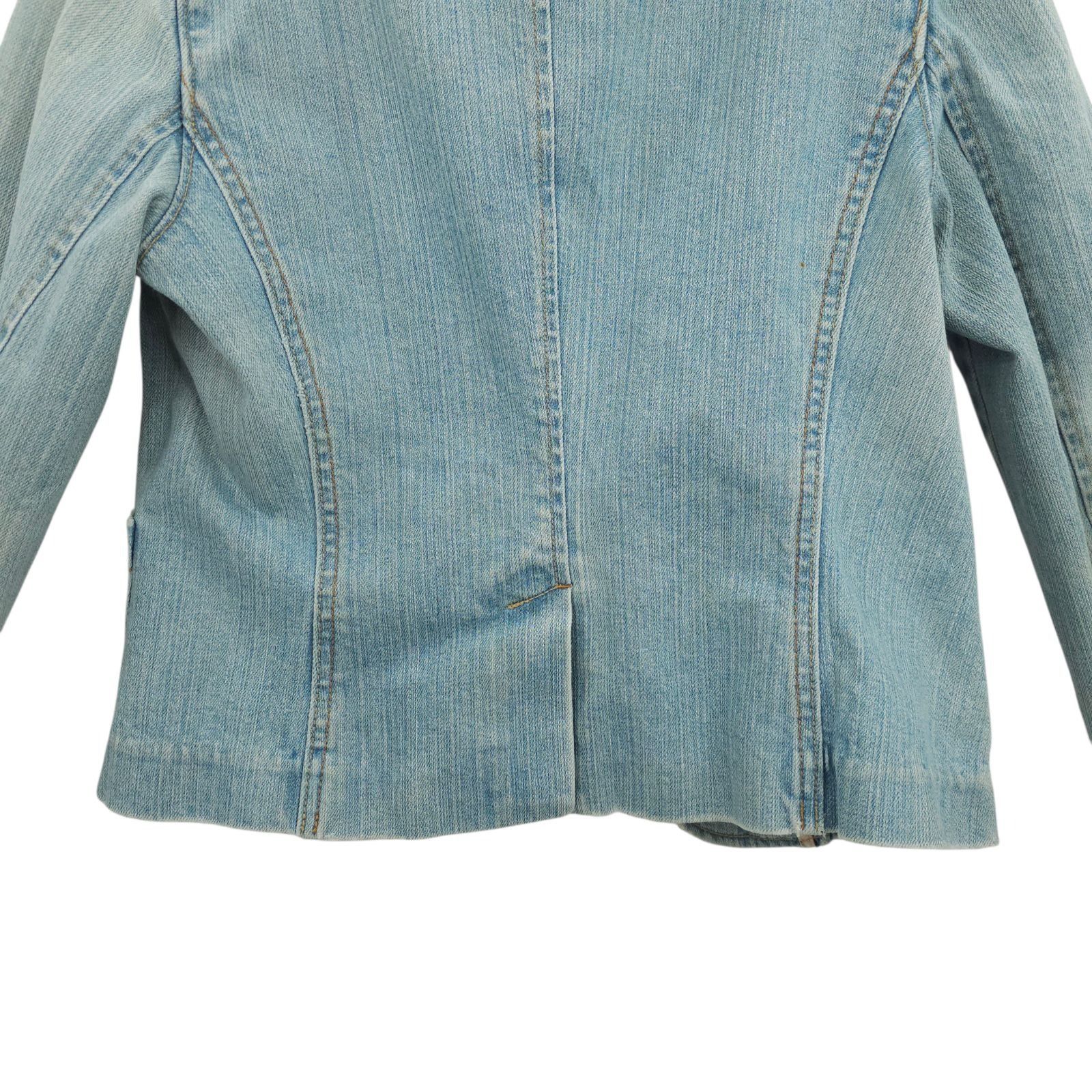 Gap GAP Denim Blazer Jacket Womens 2 READ Y2K Indie Light Wash Size XS / US 0-2 / IT 36-38 - 14 Thumbnail
