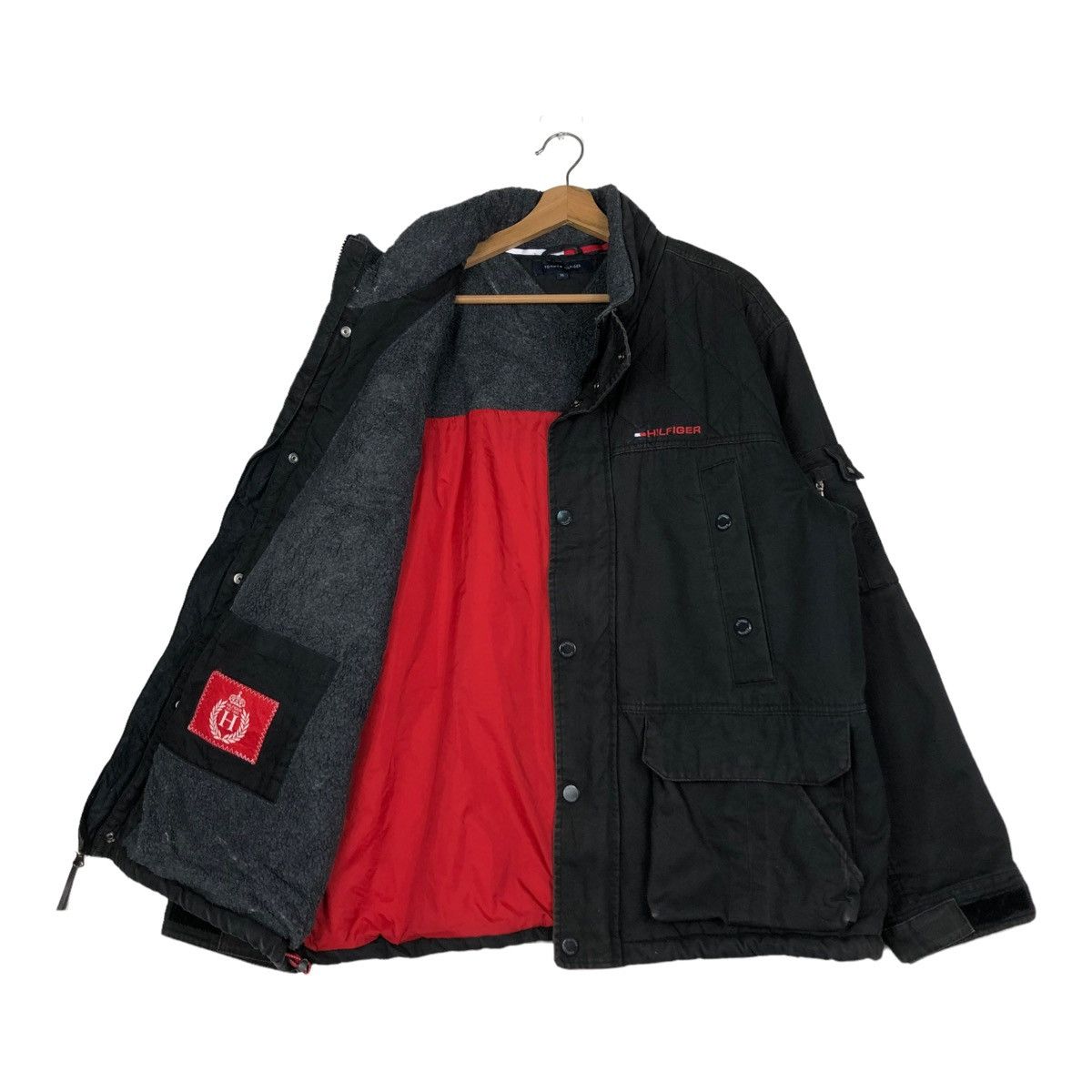 Japanese Brand 🔥VINTAGE WORK JACKET TOMMY HILFIGER CARGO POCKETS Size US XL / EU 56 / 4 - 11 Thumbnail