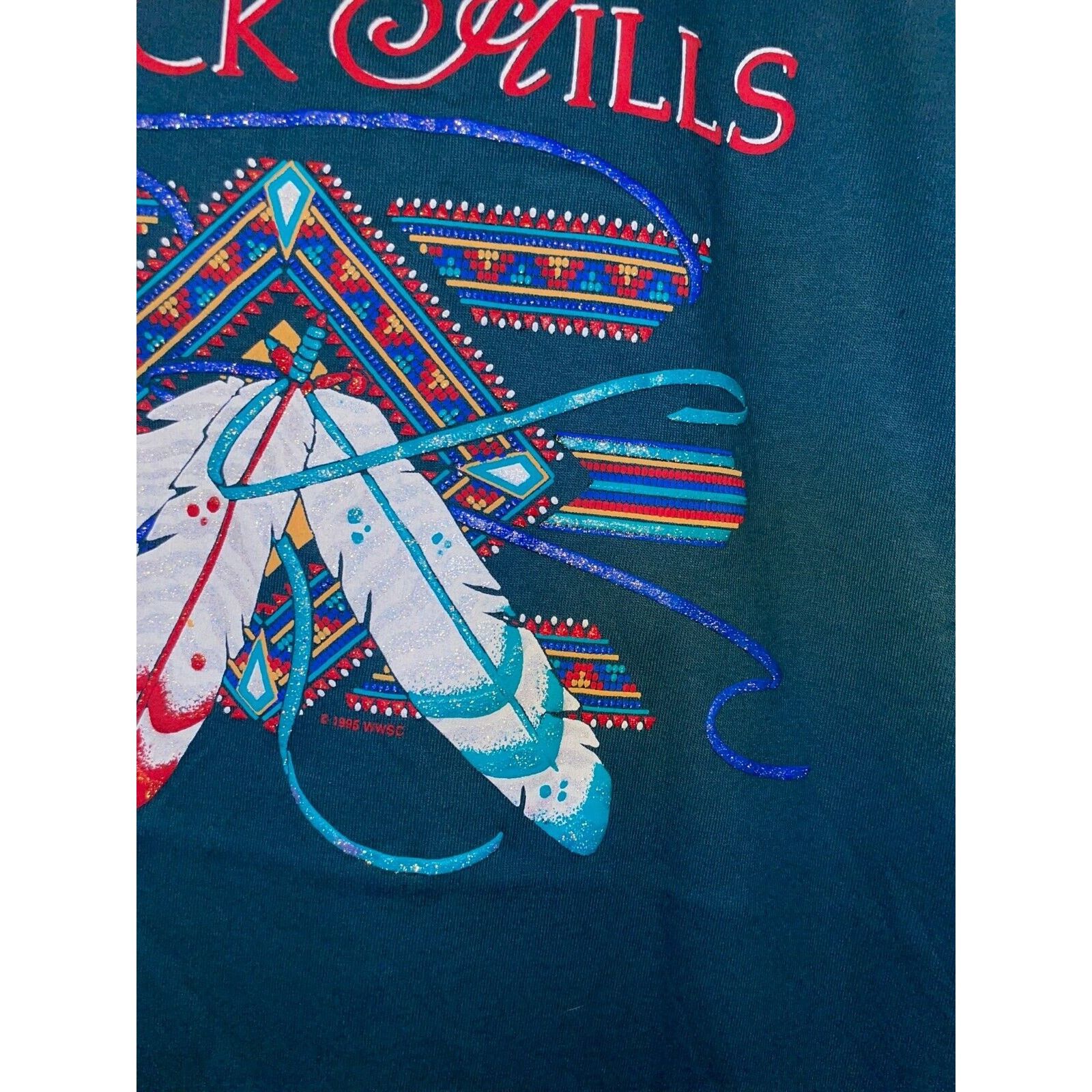 Jerzees 90s Vintage Black Hills Feather Native American Shirt VTG L Size US L / EU 52-54 / 3 - 7 Thumbnail