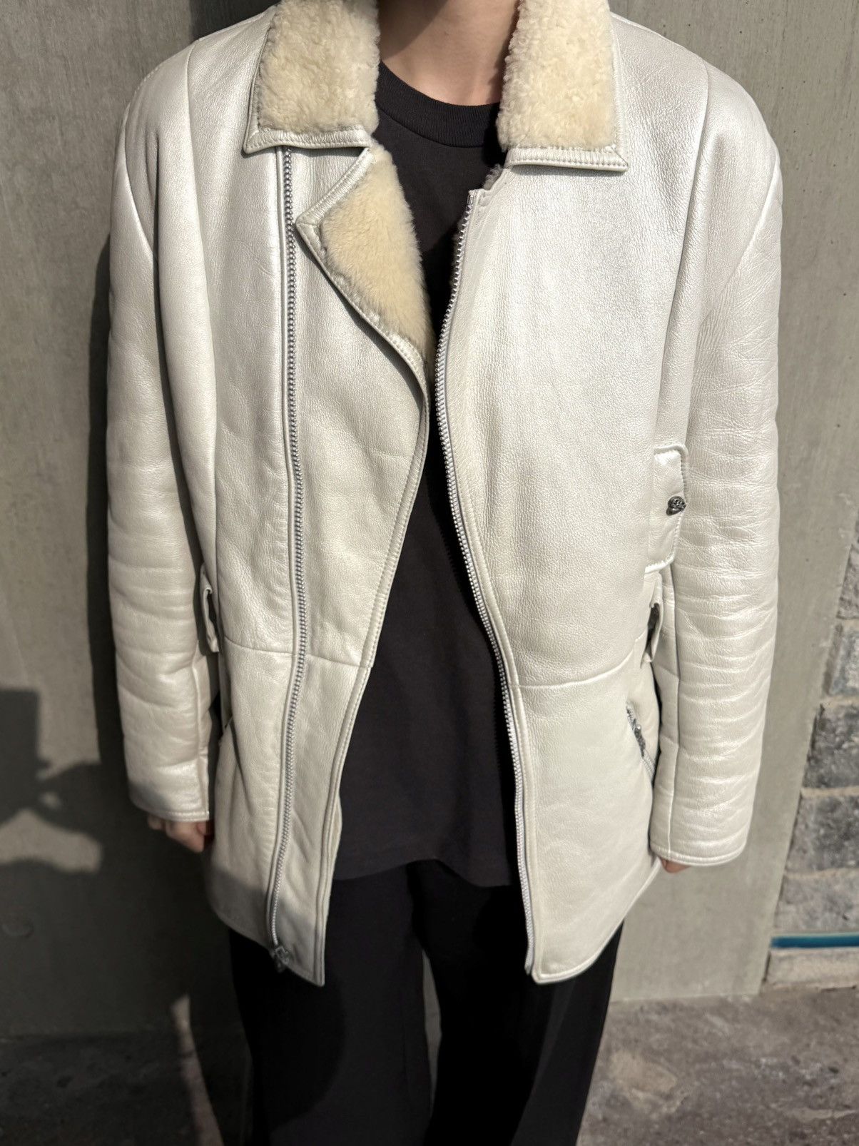 Chrome Hearts Chrome Hearts Vintage 2000s Leather & Shearling Coat Jacket Size US M / EU 48-50 / 2 - 4 Thumbnail