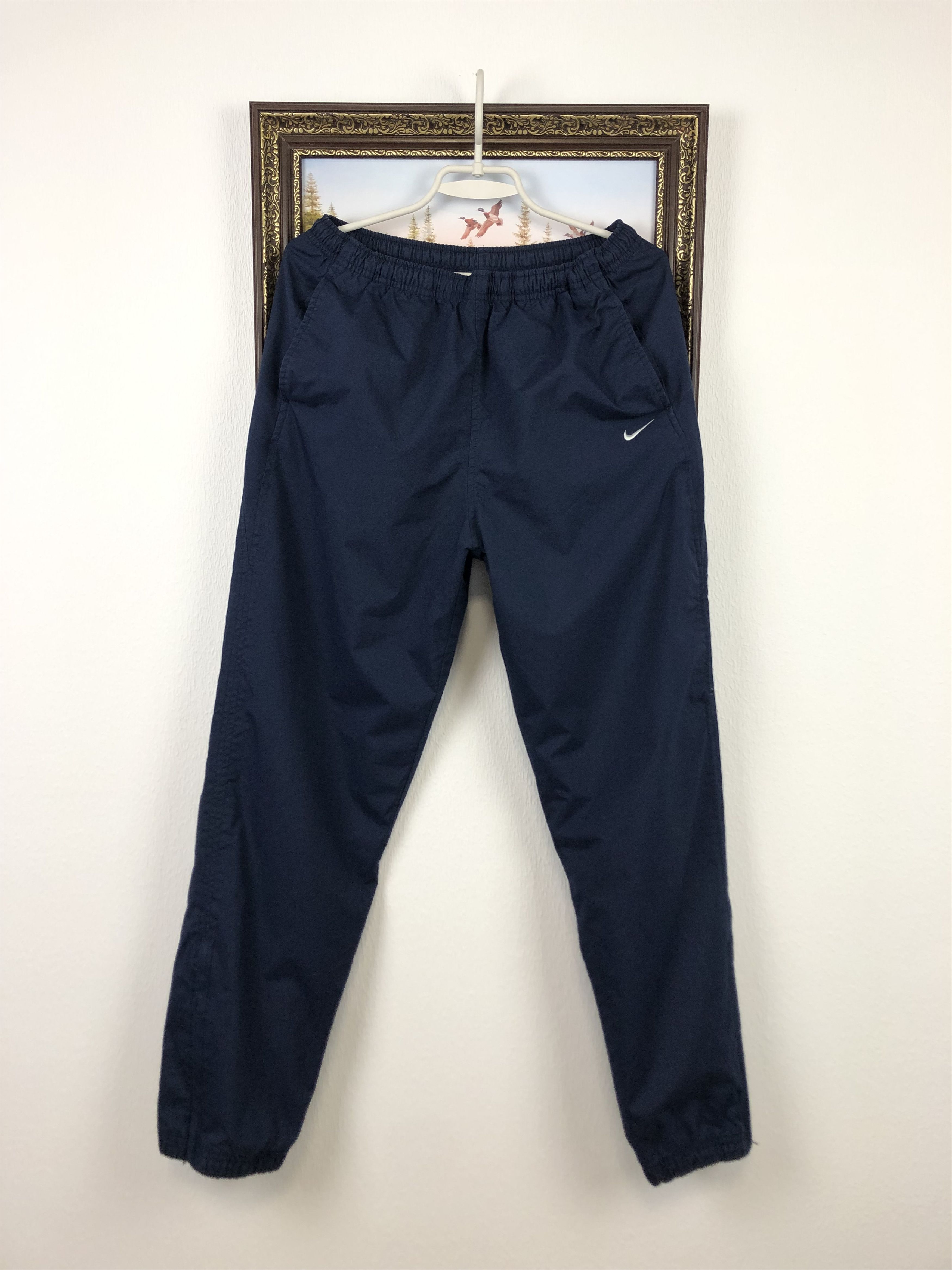 Nike Vintage Nike Blue Track Pants Swoosh Sweatpants Rare Hype Size US 32 / EU 48 - 1 Thumbnail