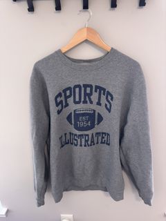 Vintage 90s Sports XXL Illustrated Sweatshirt Sports Crewneck Sports  Illustrated Sweater Pullover Sports Illustrated Print Logo Grey Large