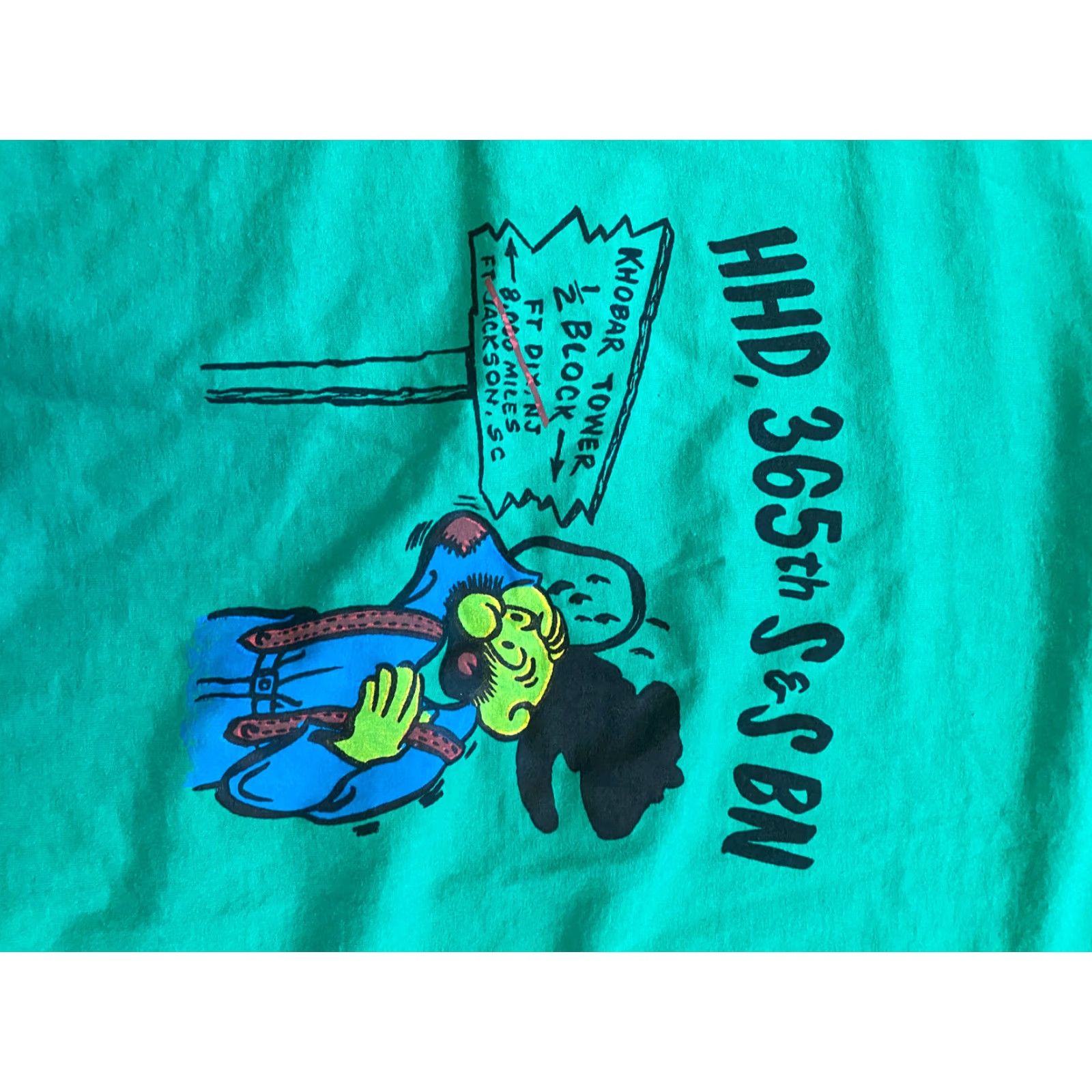 Vintage VINTAGE The Big Apple USA Desert Storm Single Stitch T-Shirt XL Green 90s War Logo Mens Casual Crew Neck Short Sleeve 1991 Size US XL / EU 56 / 4 - 3 Thumbnail