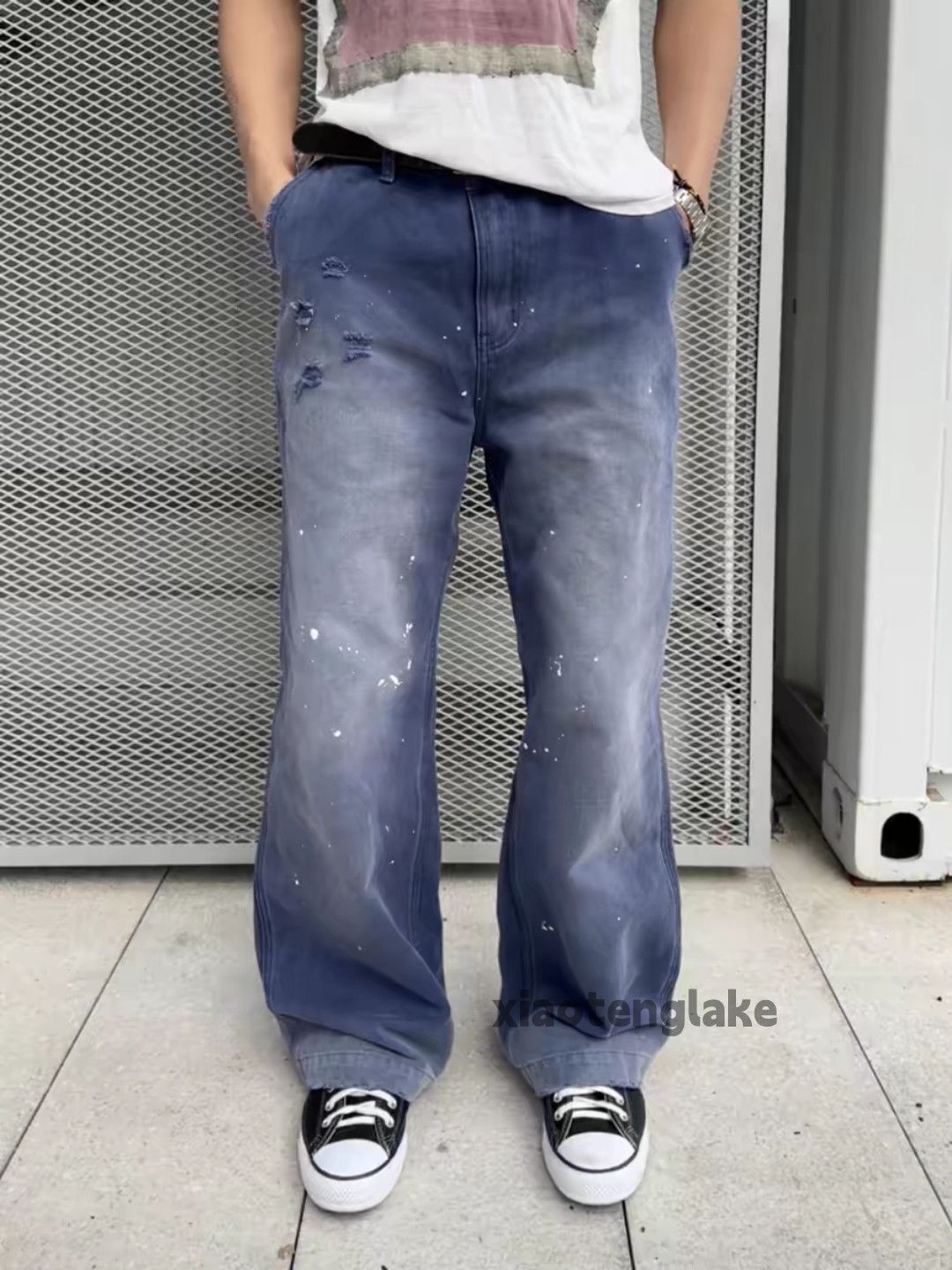 Vintage xtl washed faded loose baggy hiphop carpenter pants Size US 30 / EU 46 - 3 Thumbnail