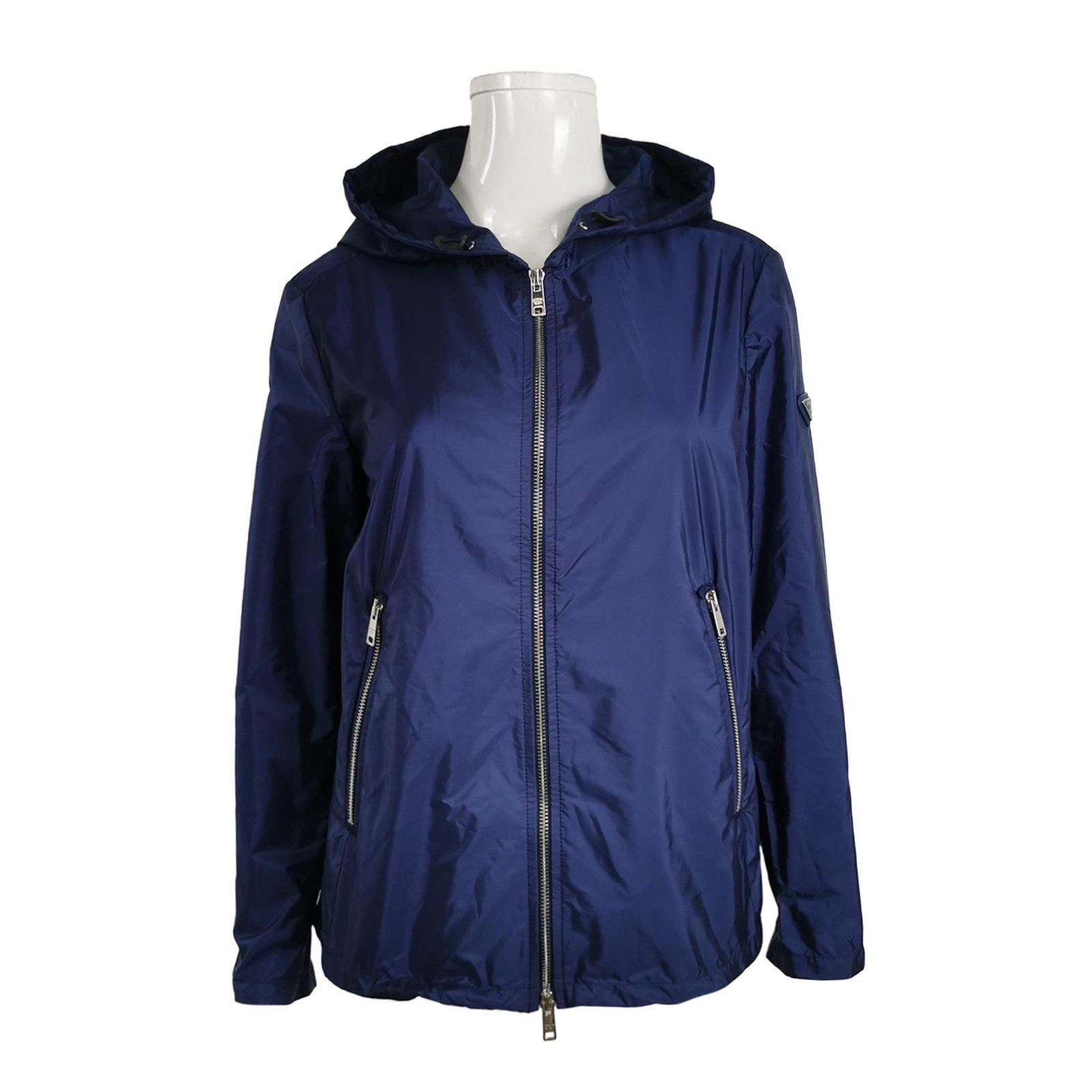 Prada Prada Logo Plaque Zip-Up Hooded Jacket Size IT 42 Size M / US 6-8 / IT 42-44 - 1 Thumbnail