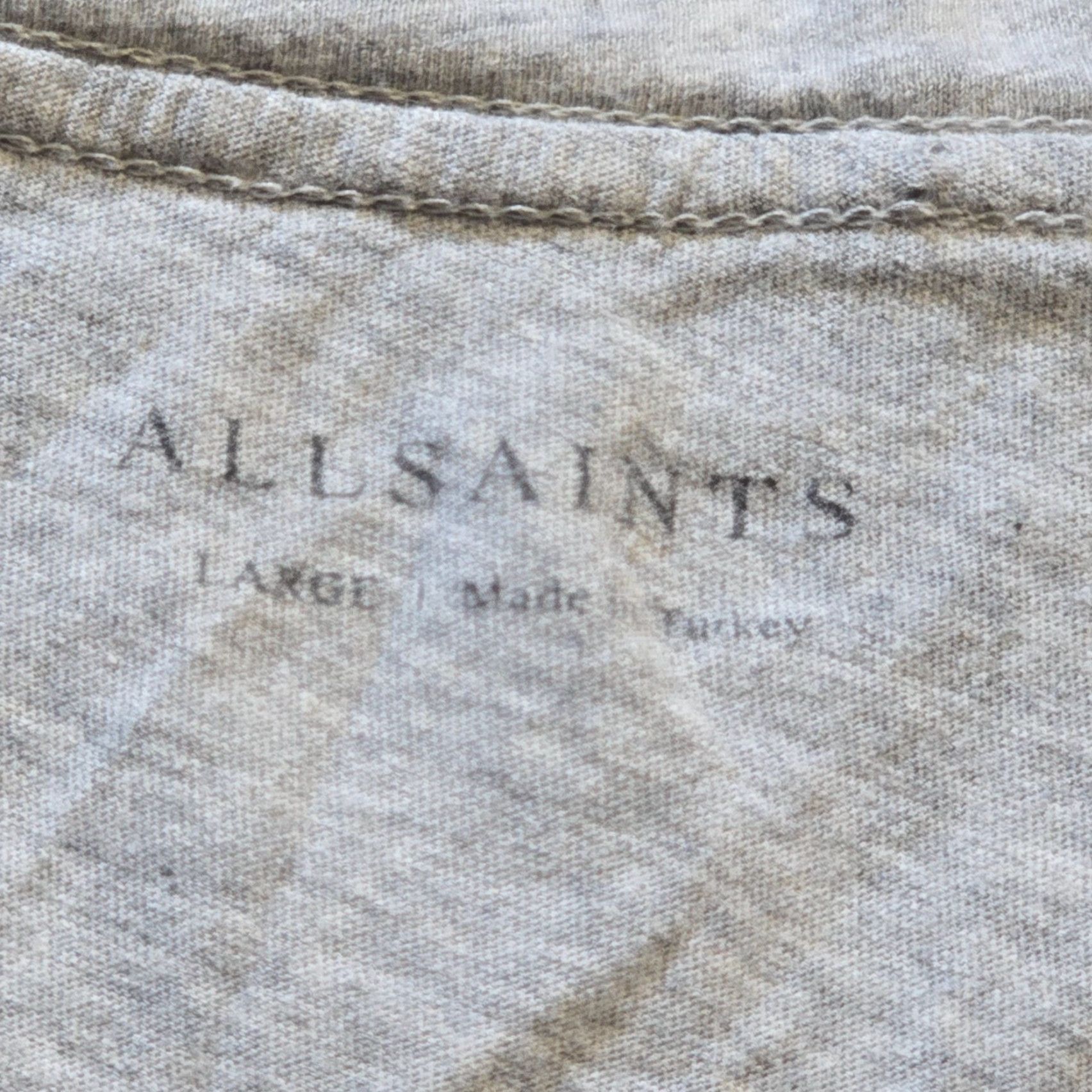 Allsaints AllSaints Top Women's Large Gray Round Neck Long Sleeve Logo Capsule Lounge Shirt Size L / US 10 / IT 46 - 5 Thumbnail