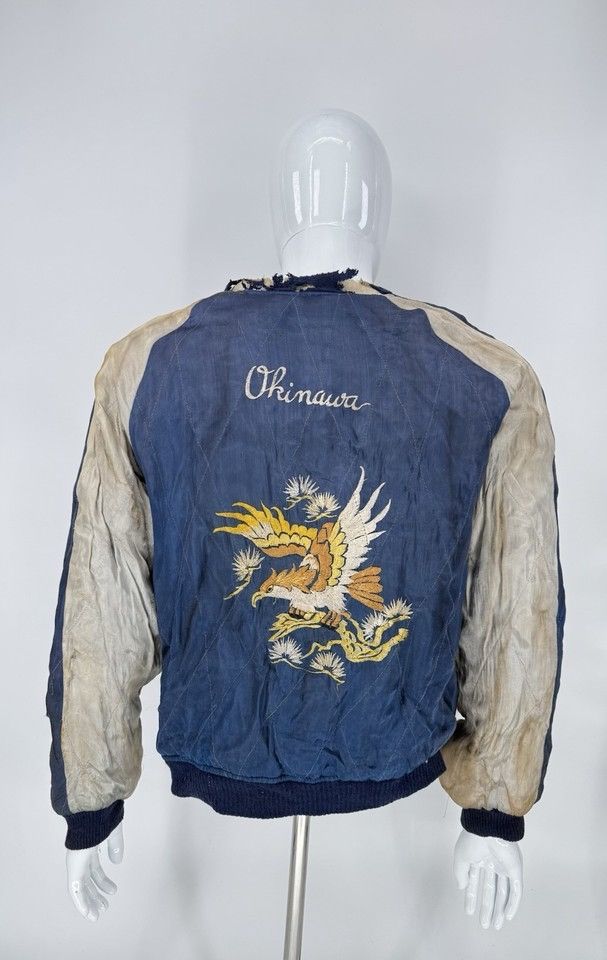 Vintage Mens Vintage 50s Okinawa Japan Satin Bomber Jacket Med Size US M / EU 48-50 / 2 - 10 Thumbnail