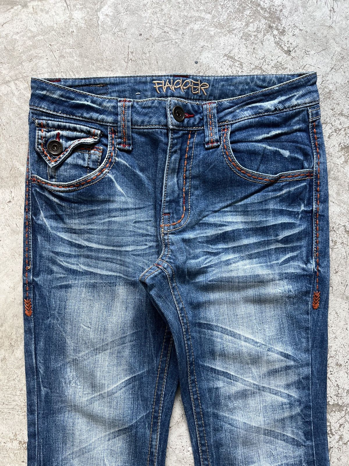Japanese Brand Vintage Flapper Flared Jeans Size US 29 - 4 Thumbnail