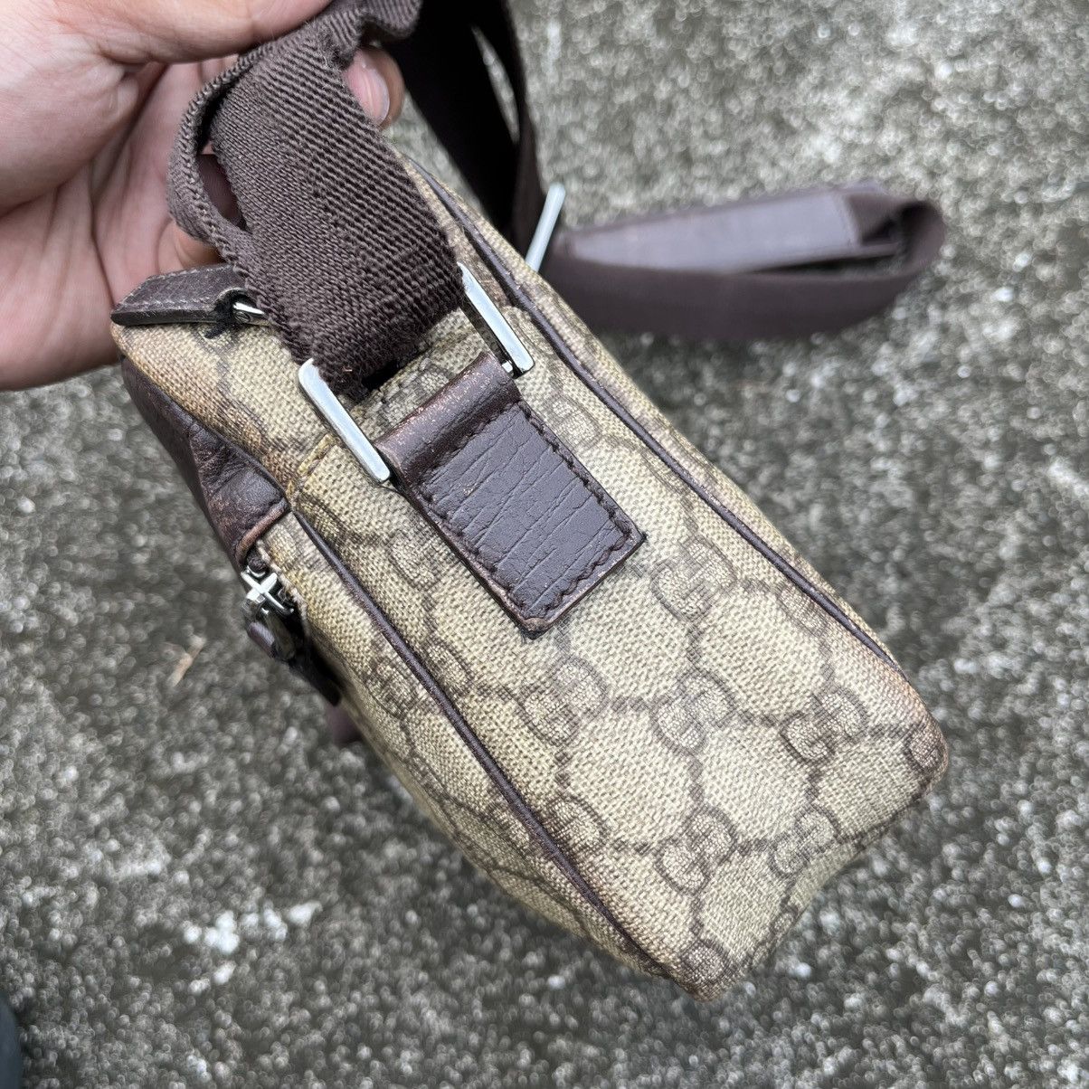 Gucci Gucci GG Supreme Beige Crossbody Bag with Leather Trim Size ONE SIZE - 12 Thumbnail