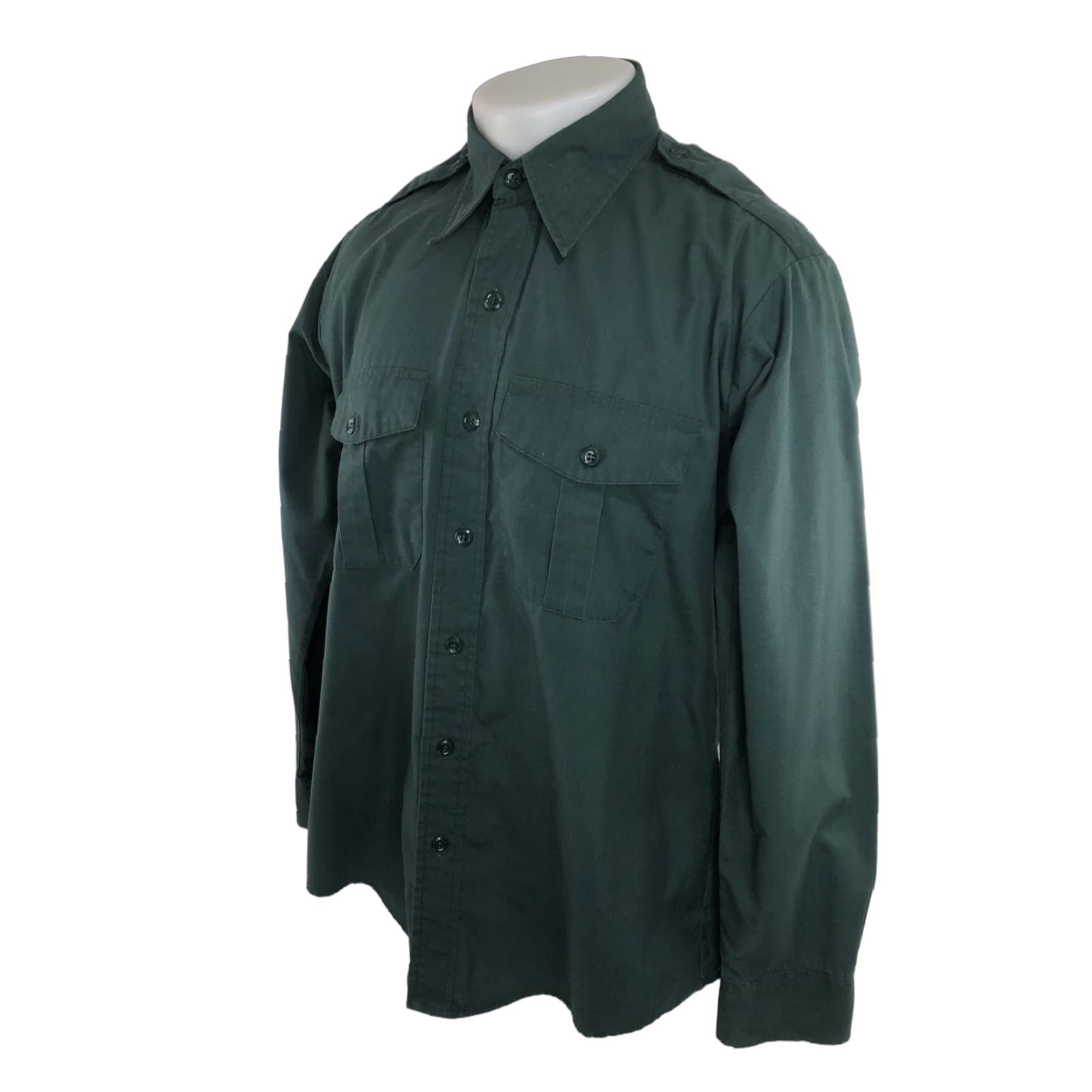 Epaulet DUXBAK - Vintage EPAULETS Safari Hunting Lg. Shirt Shirt Men L Green Long Sleeve Button-Up Size US L / EU 52-54 / 3 - 1 Thumbnail