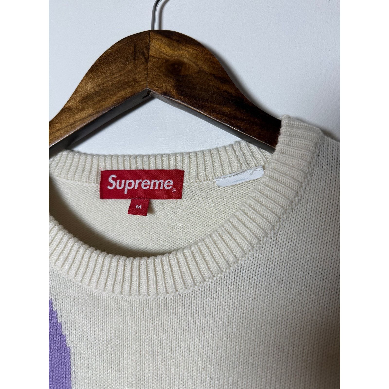 Supreme Supreme faces sweater cream FW21 Size US M / EU 48-50 / 2 - 4 Thumbnail