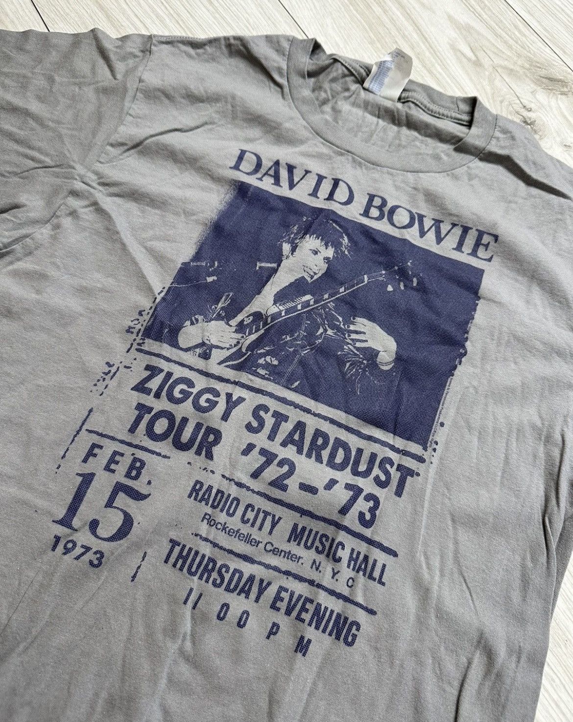 Band Tees × Vintage Vintage David Bowie Ziggy Stardust Tour 00s Y2K Rock T-Shir Size US S / EU 44-46 / 1 - 3 Thumbnail