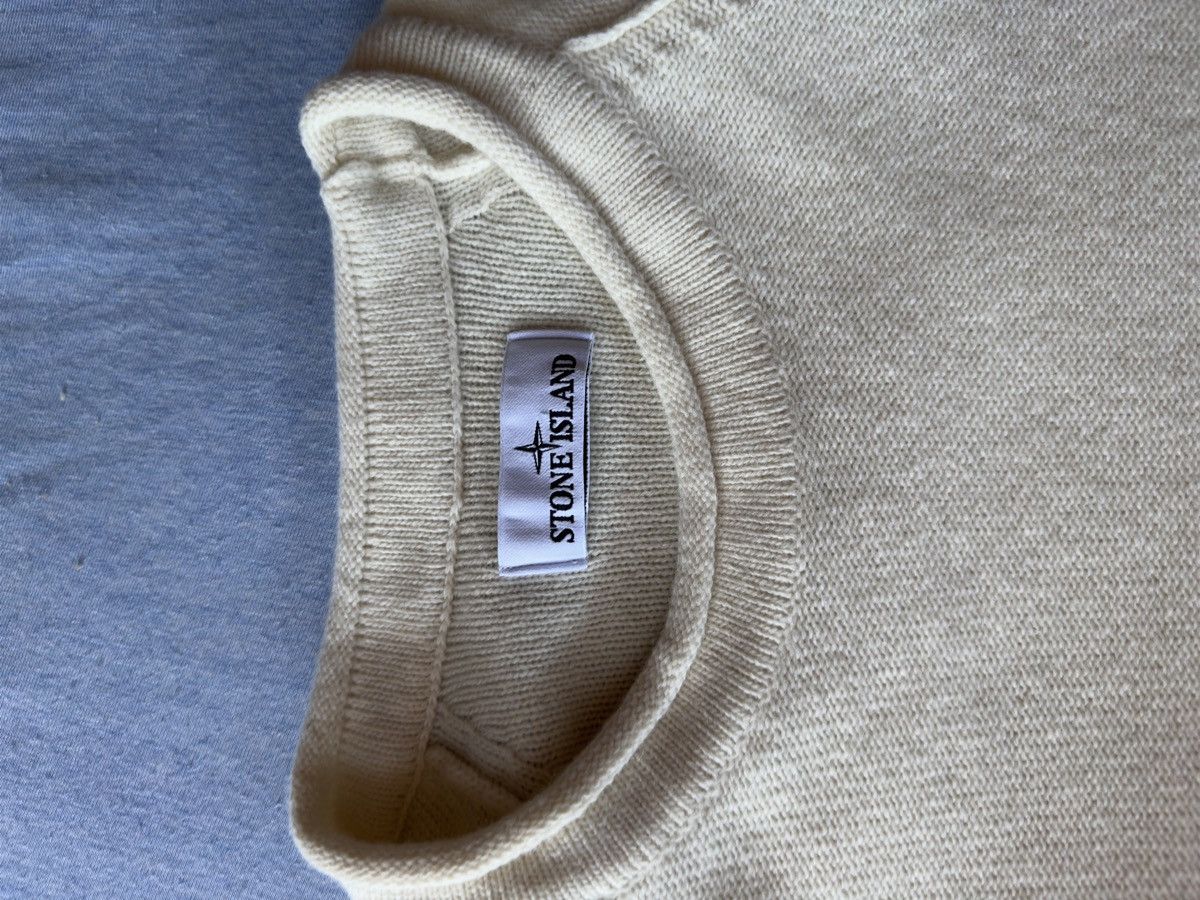 Stone Island Stone Island Wool Cream Sweater Size US L / EU 52-54 / 3 - 6 Thumbnail