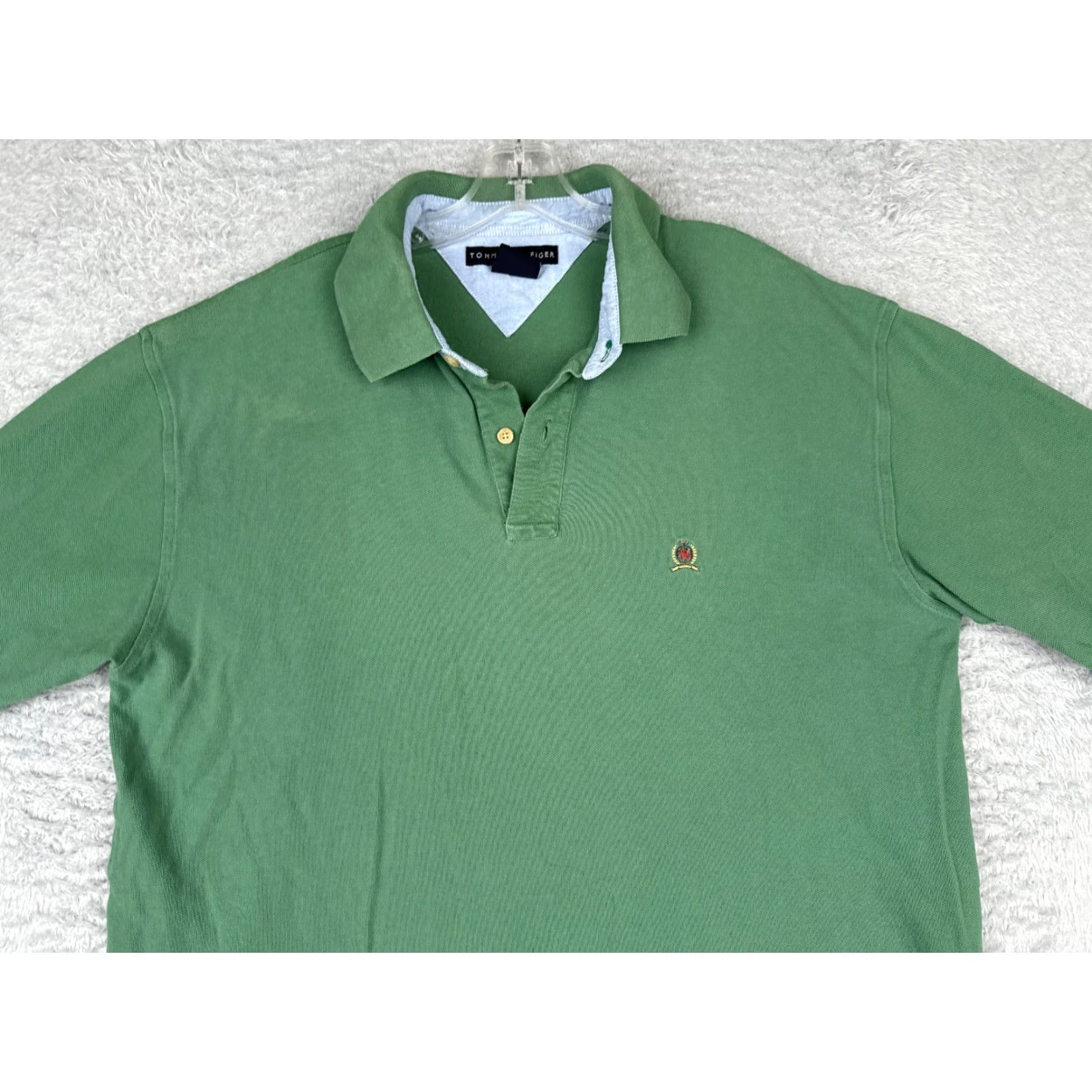 Tommy Hilfiger Tommy Hilfiger Polo Shirt Men 2XL Green Short Sleeve Jersey Crest Shirt Slim Fit Casual Polo Mens Size US XXL / EU 58 / 5 - 4 Thumbnail