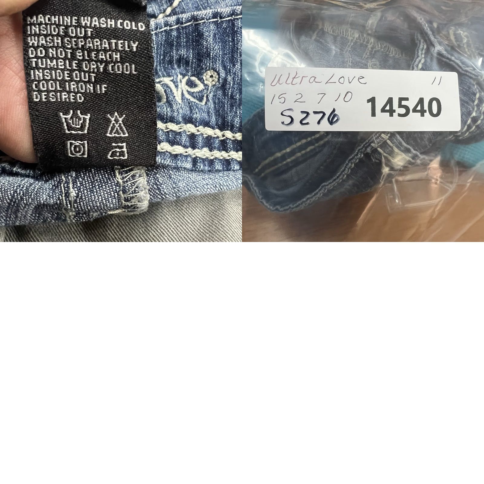 Denime Ultra Love Denim Shorts Cut-Off Womens Junior 11 Blue Embroidered 30W 2H Pockets 5-Pocket Finish Spring Summer Womens Size 32" / US 10 / IT 46 - 8 Thumbnail