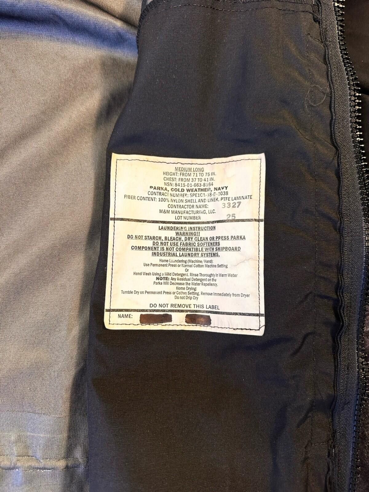 Other U.S. Navy M-L GORETEX Cold Weather Parka Mens Medium Long Size US M / EU 48-50 / 2 - 6 Thumbnail