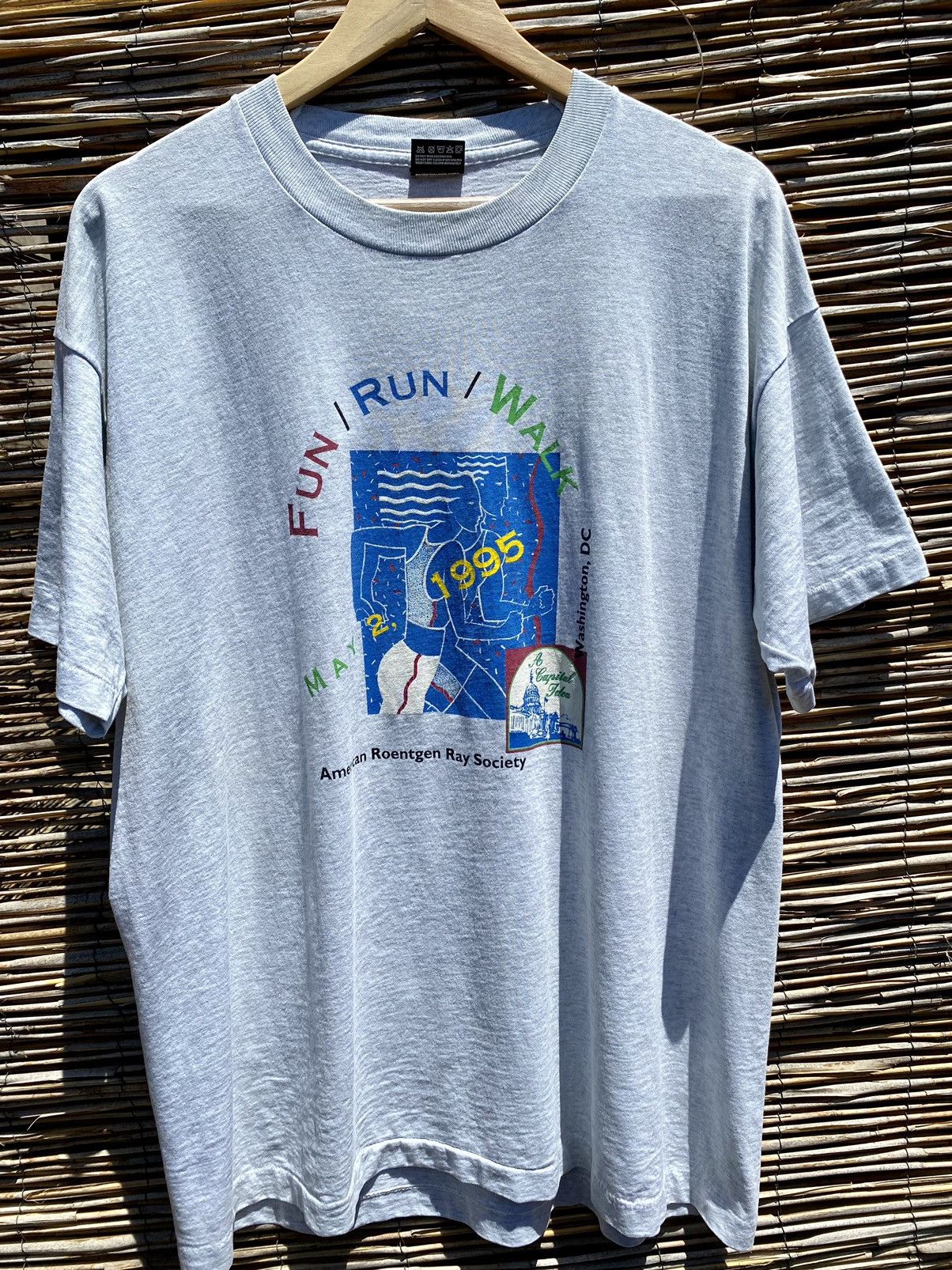 T-shirt Vintage Anniversaire Rubin Run 1996 - Jaune, Taille XL - Coton Préshrunk - Occasion Très Bon état