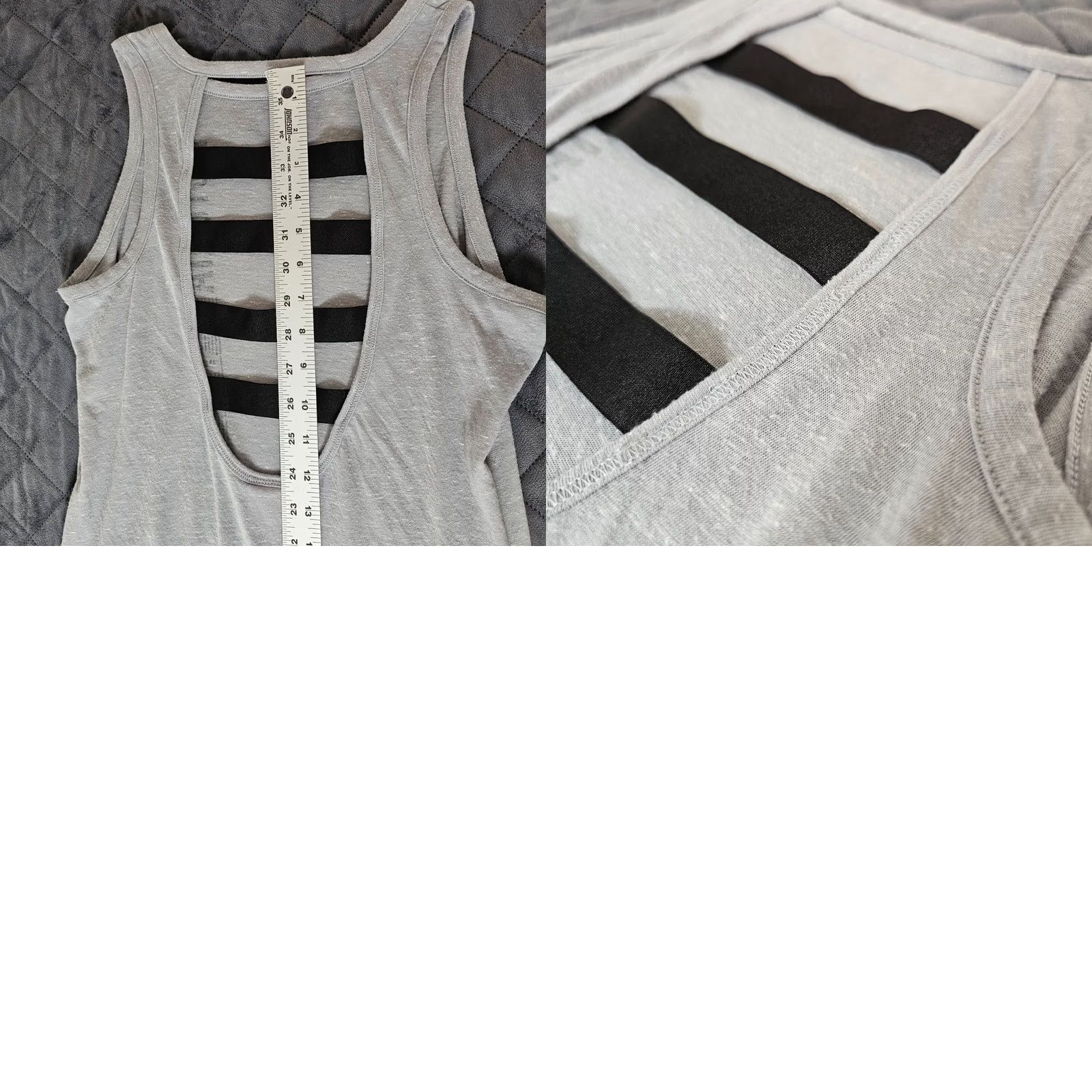Victoria's Secret V_Sport Victoria's Secret Ultimate Strappy Side Logo Sport Top Gray Athletic Gym Tight Tank Women XS Slim Logo Size XS / US 0-2 / IT 36-38 - 9 Thumbnail