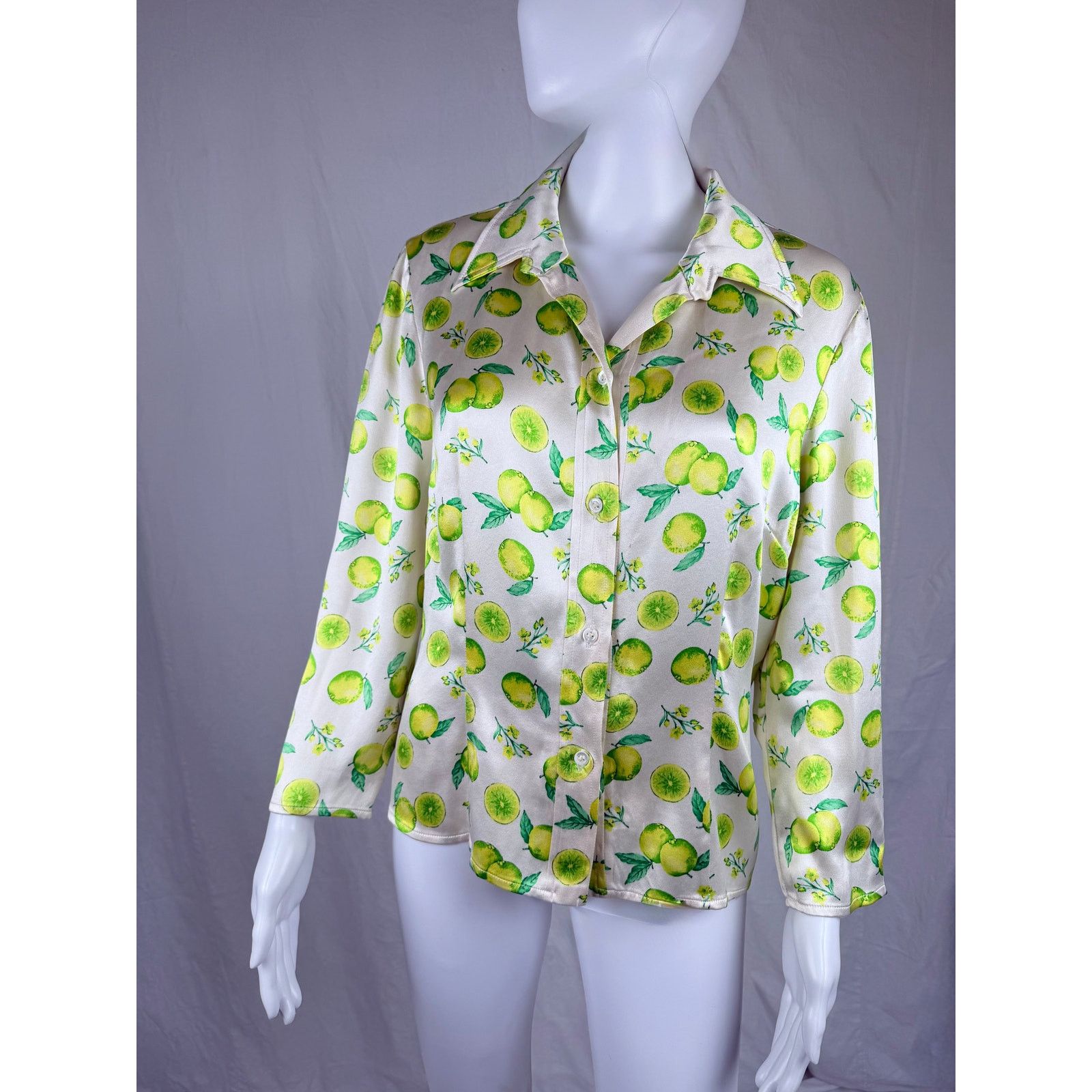 Dolce & Gabbana Dolce & Gabbana 1996 Citrus Print satin blouse. Size M / US 6-8 / IT 42-44 - 1 Thumbnail