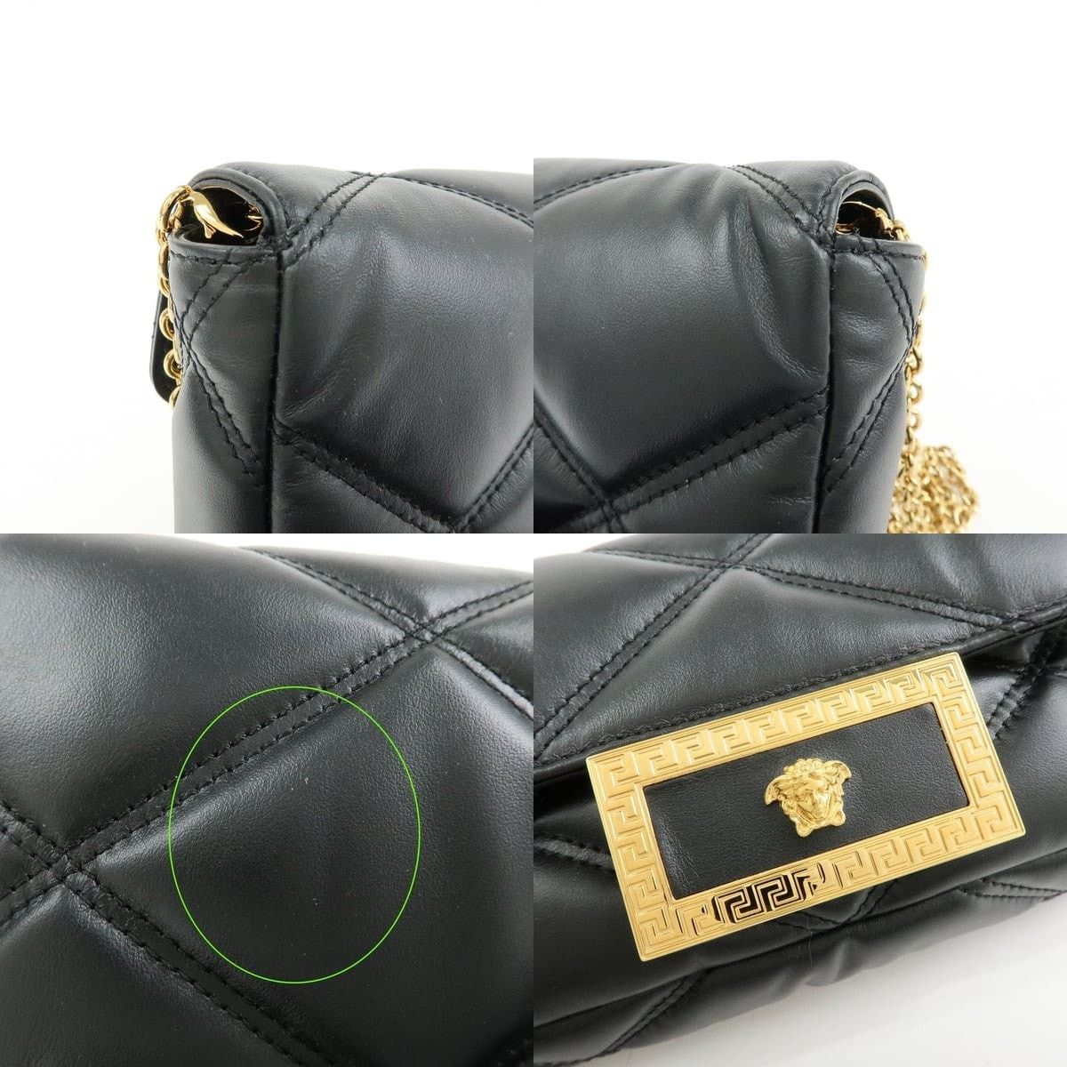 Versace Versace Medusa Quilted Lambskin Flap Bag Black Size ONE SIZE - 6 Thumbnail